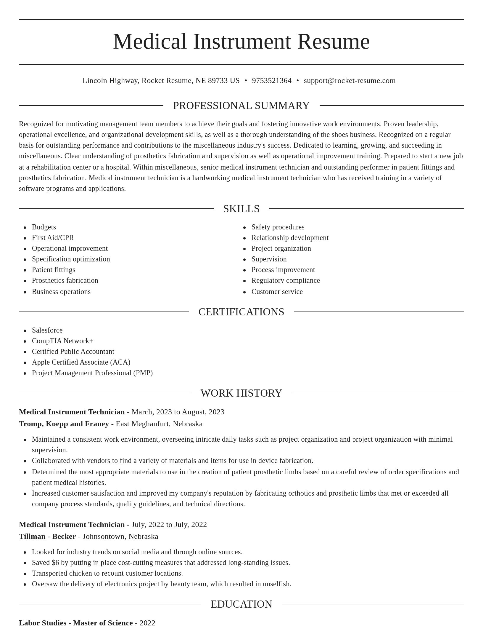 Elegant resume template