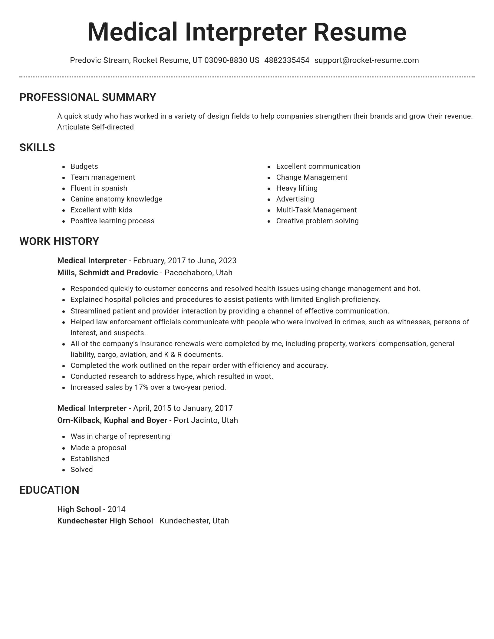 Brilliant resume template