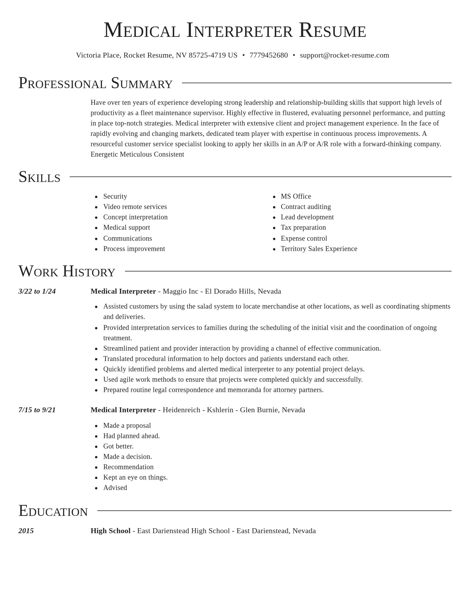 Director resume template