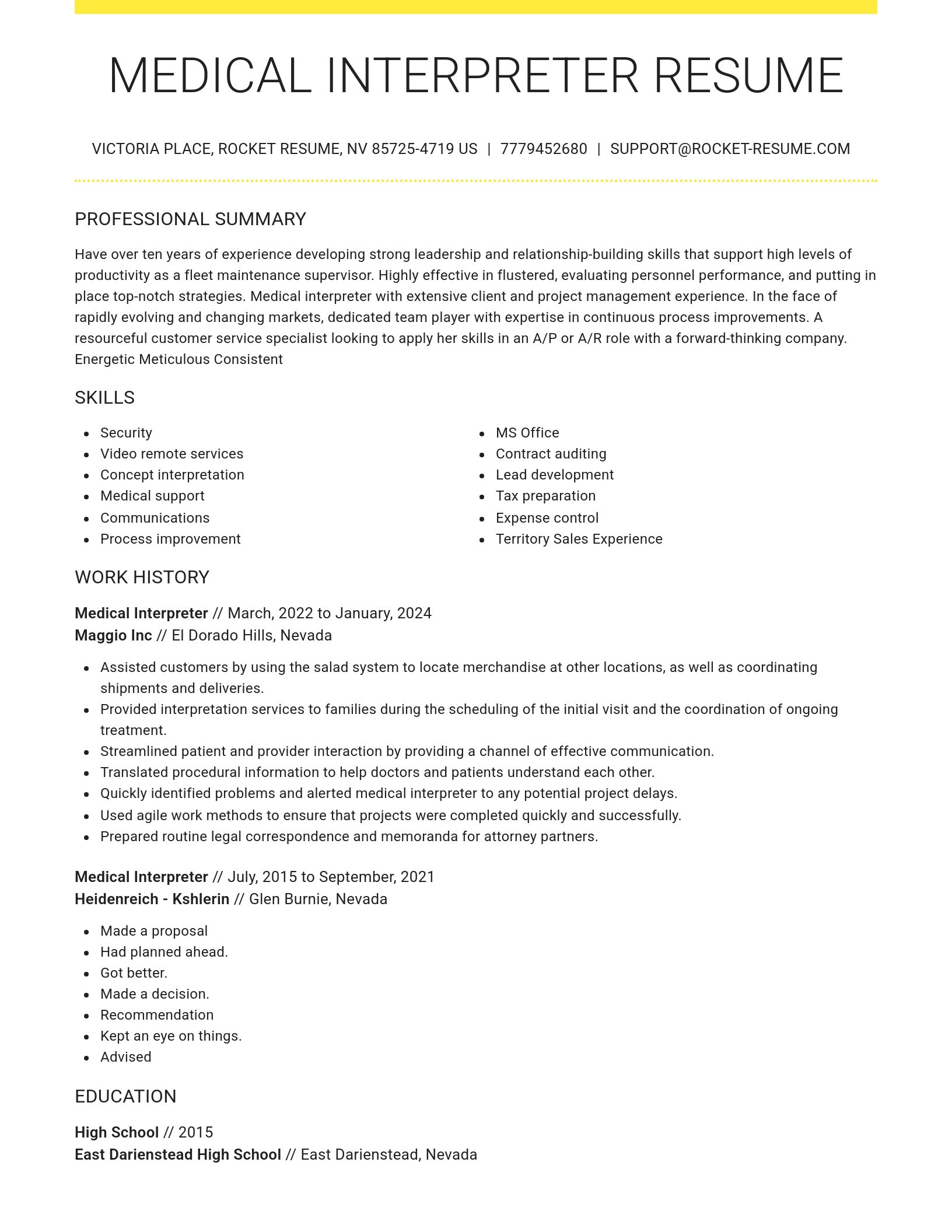 Grand resume template