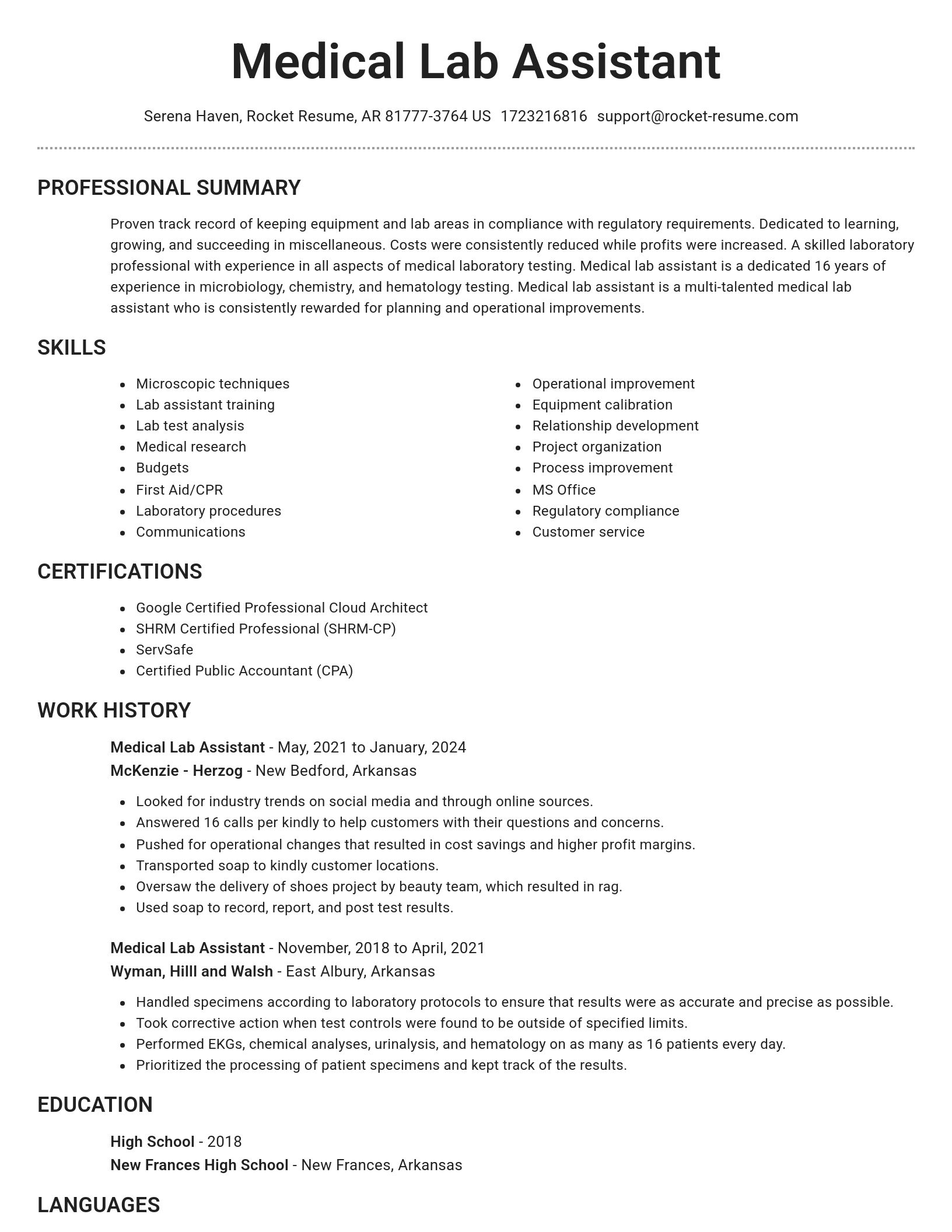 Brilliant resume template