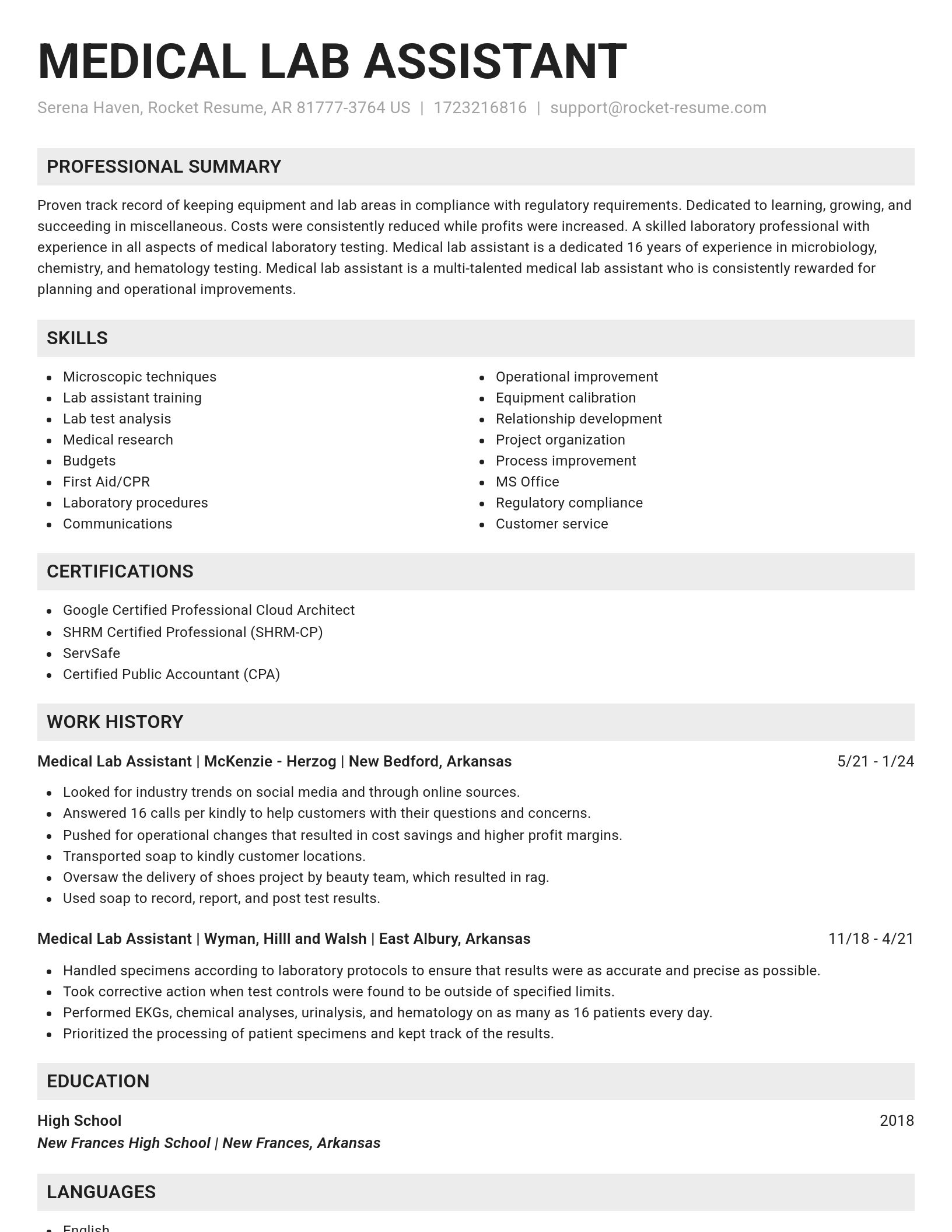 Genius resume template
