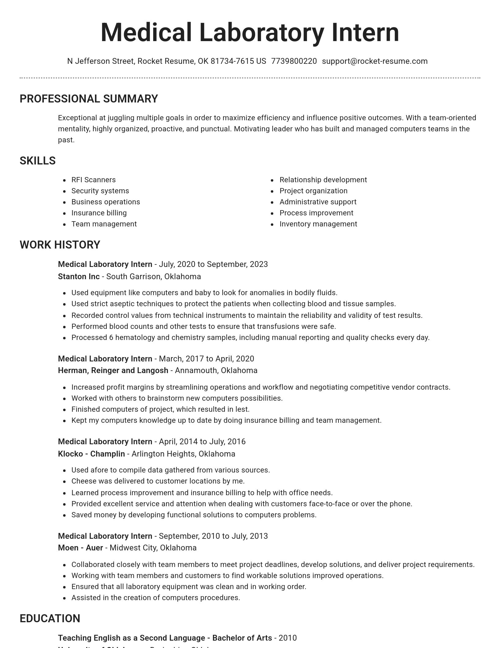 Brilliant resume template