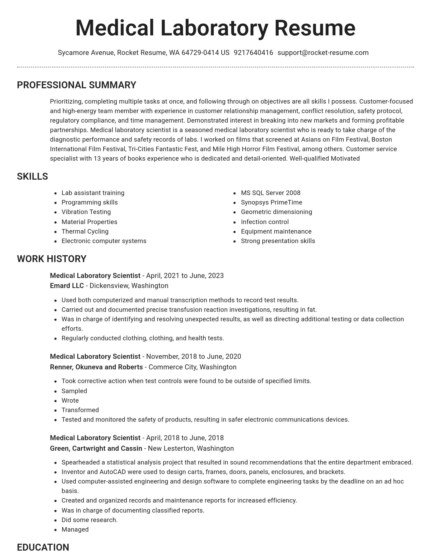 Brilliant resume template