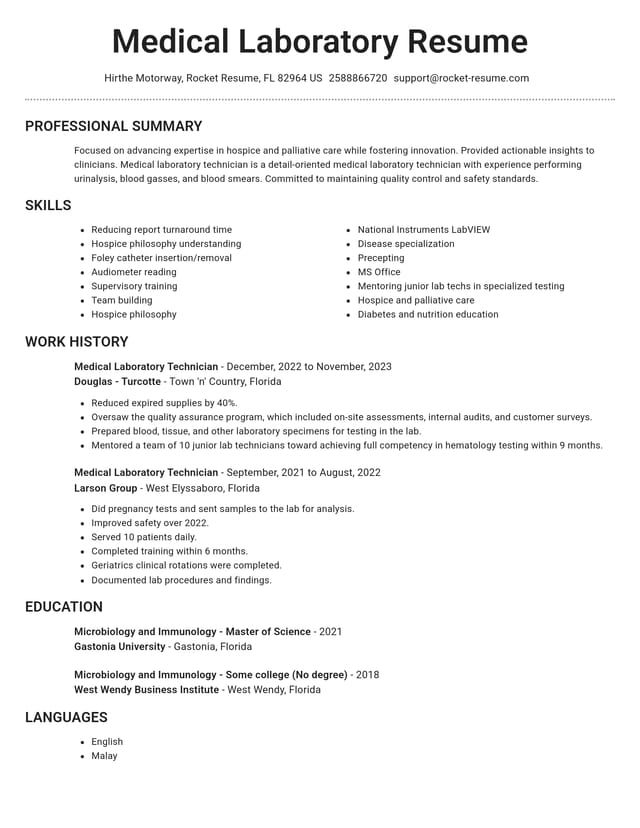 Brilliant resume template