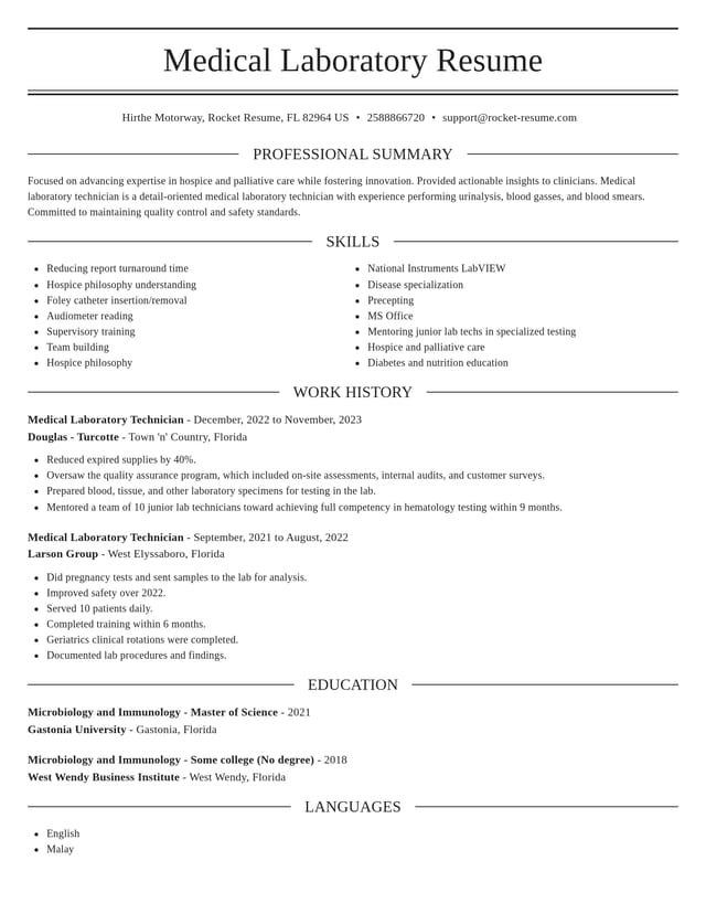 Elegant resume template