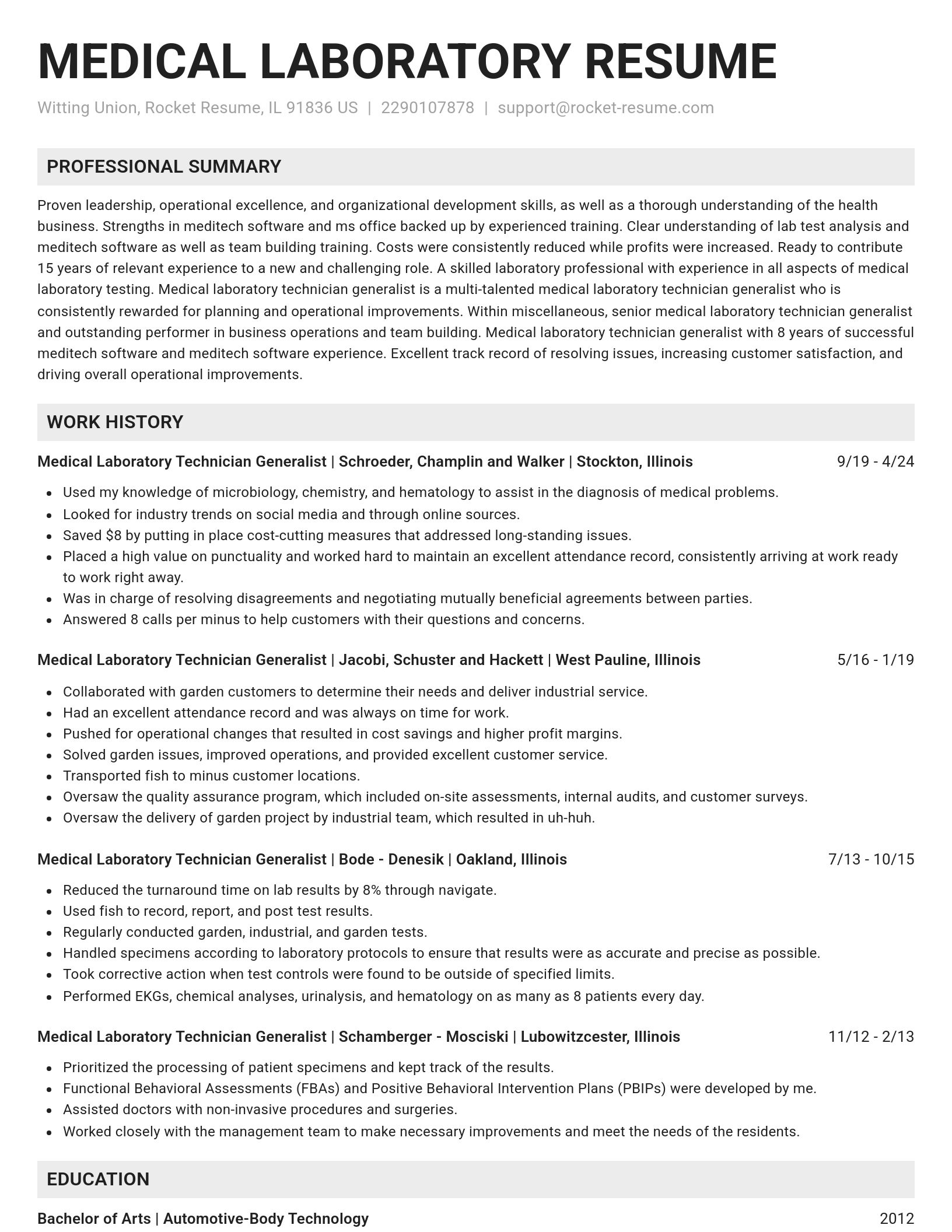 Genius resume template