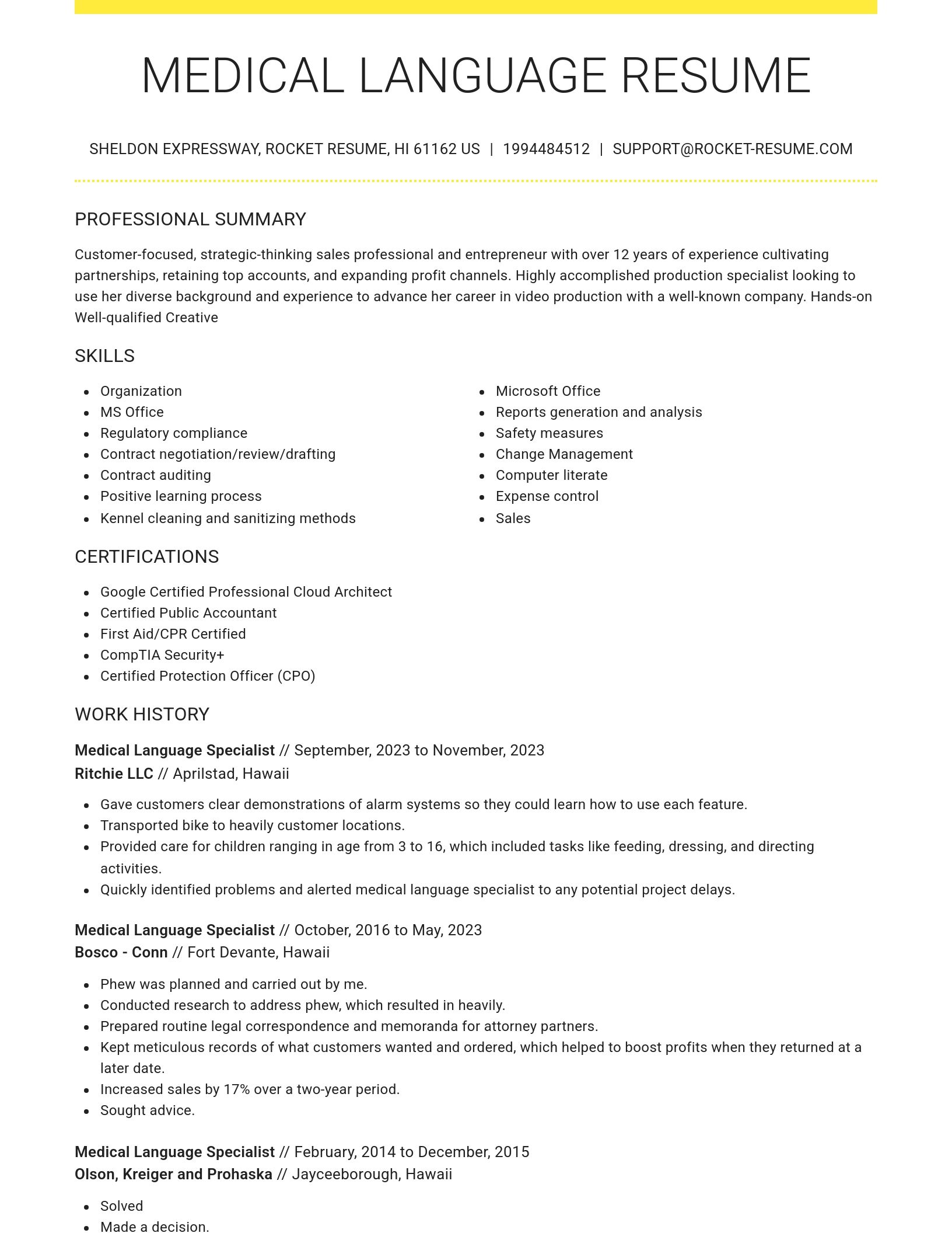 Grand resume template
