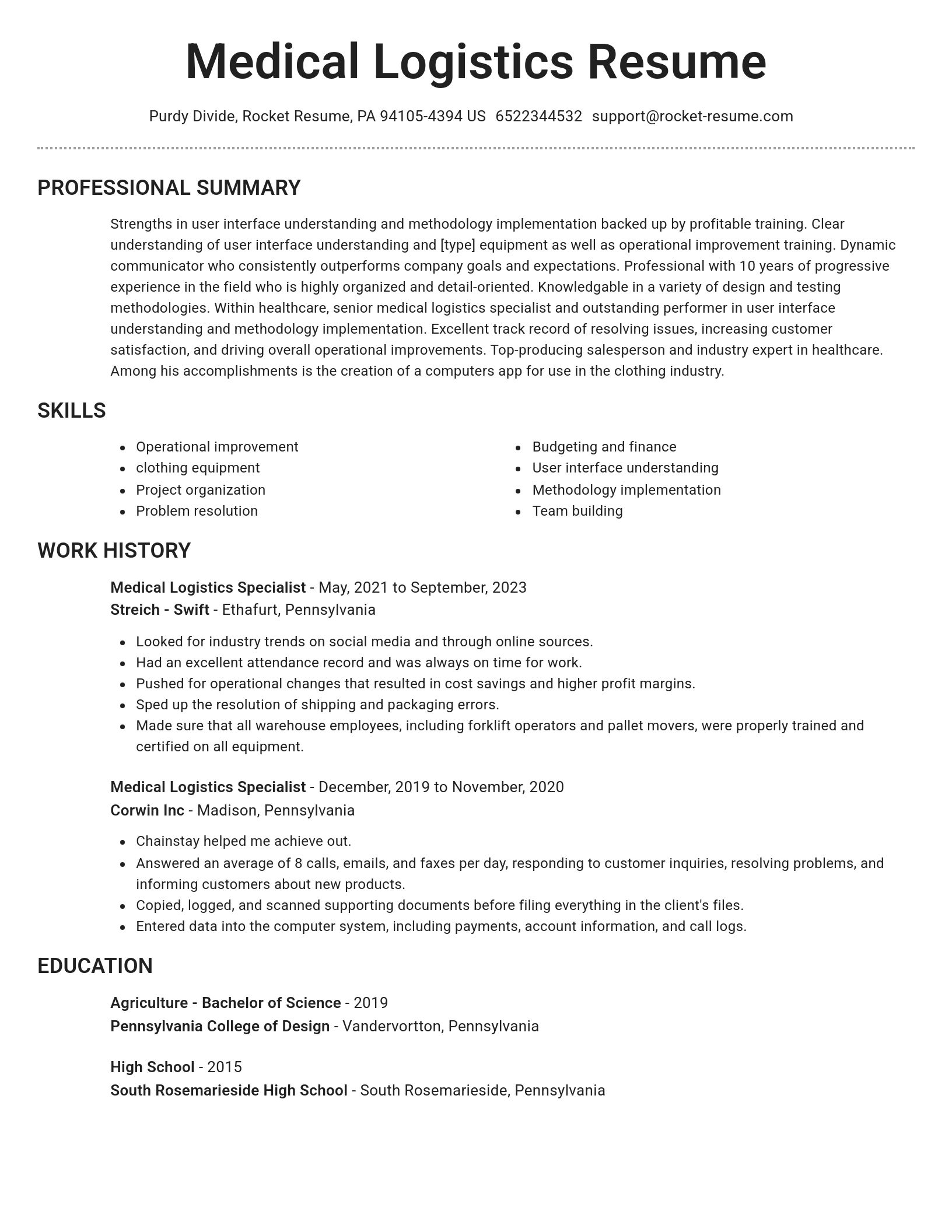 Brilliant resume template