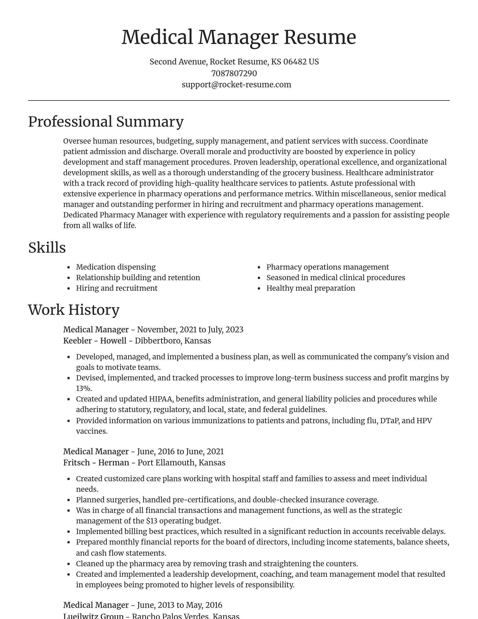 Focal Point resume template