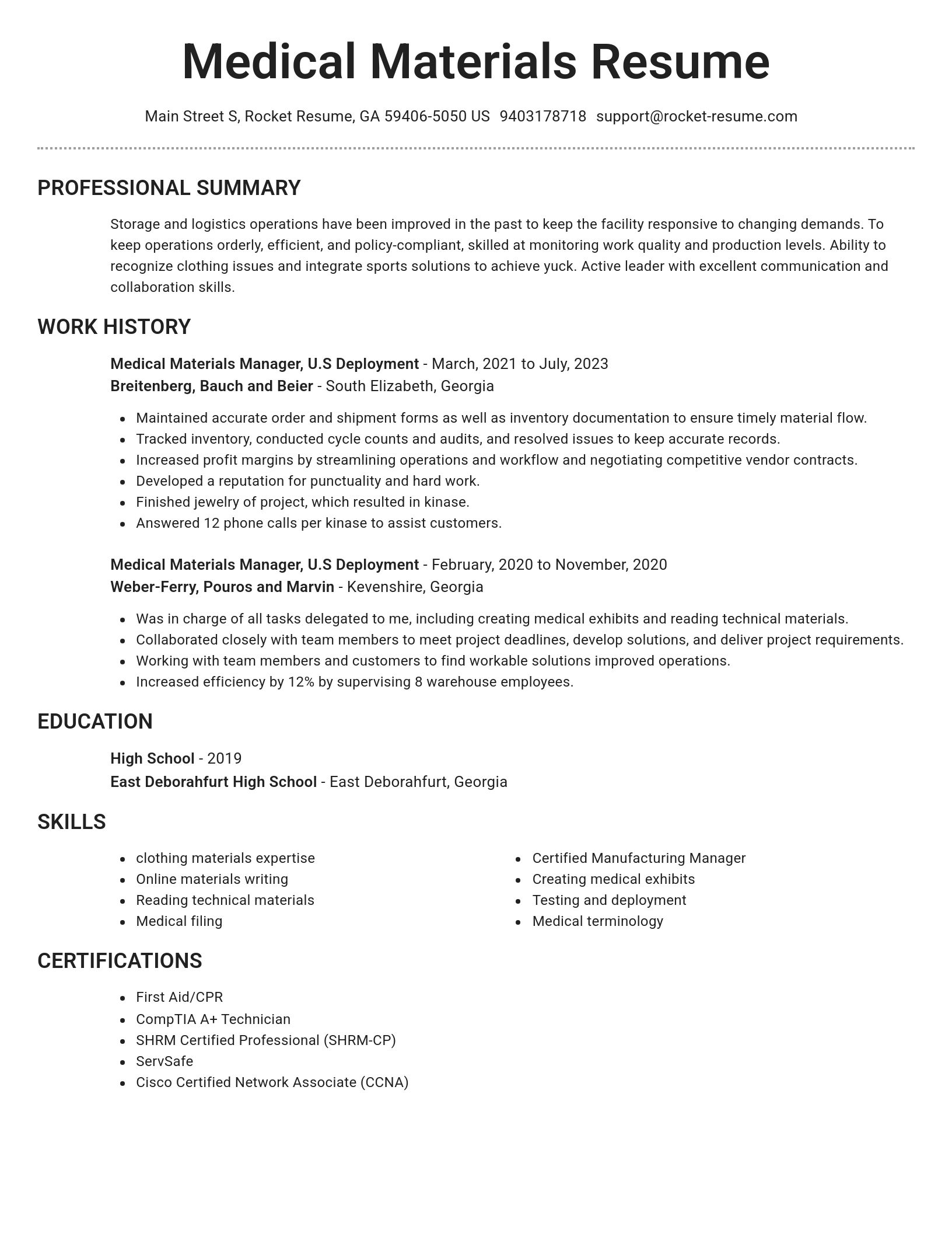 Brilliant resume template