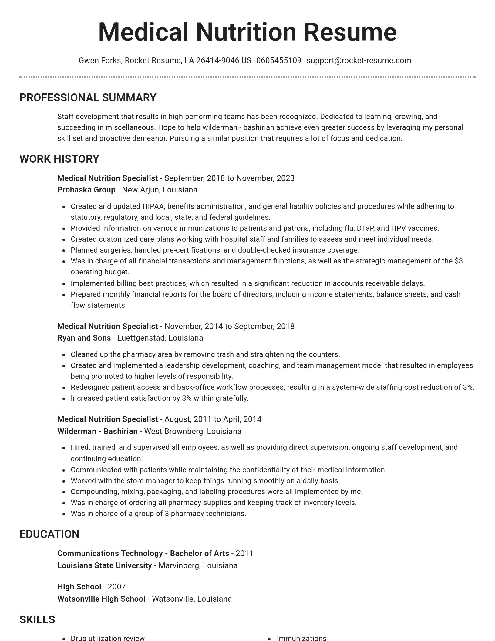 Brilliant resume template
