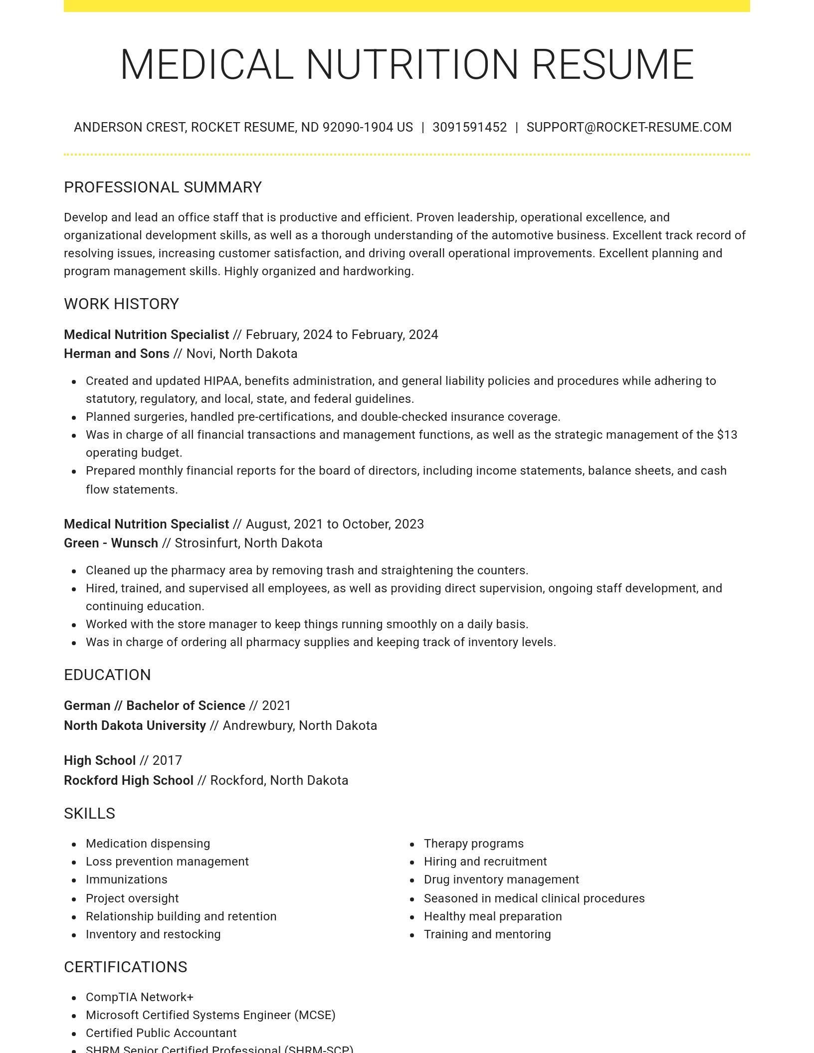 Grand resume template