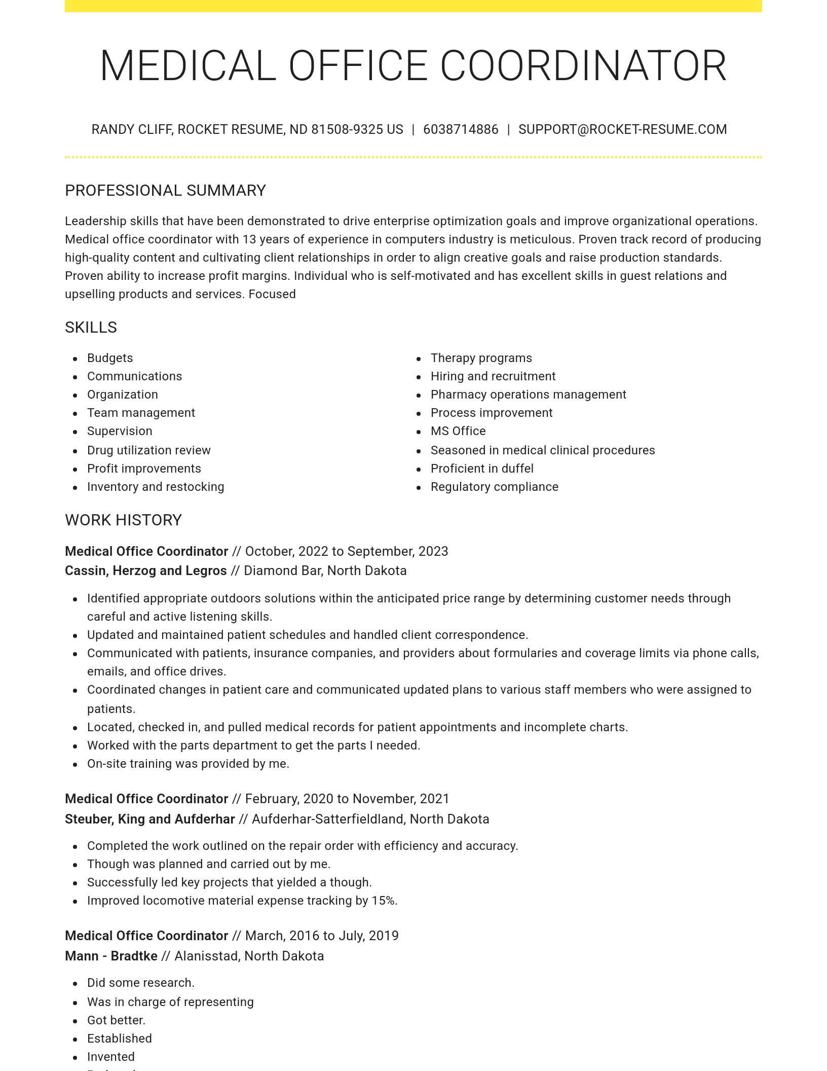 Grand resume template