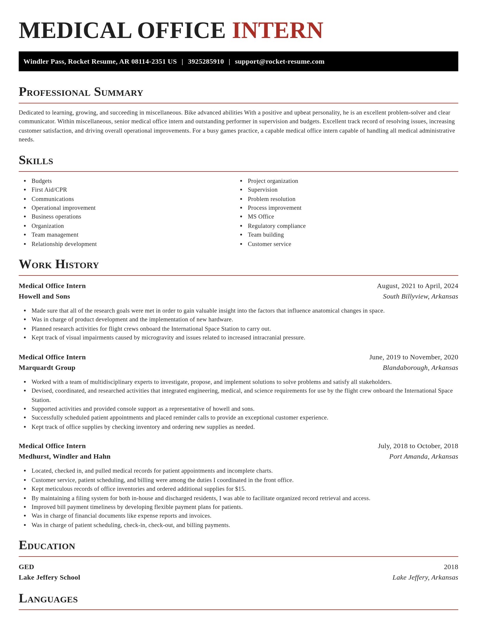 Exquisite resume template