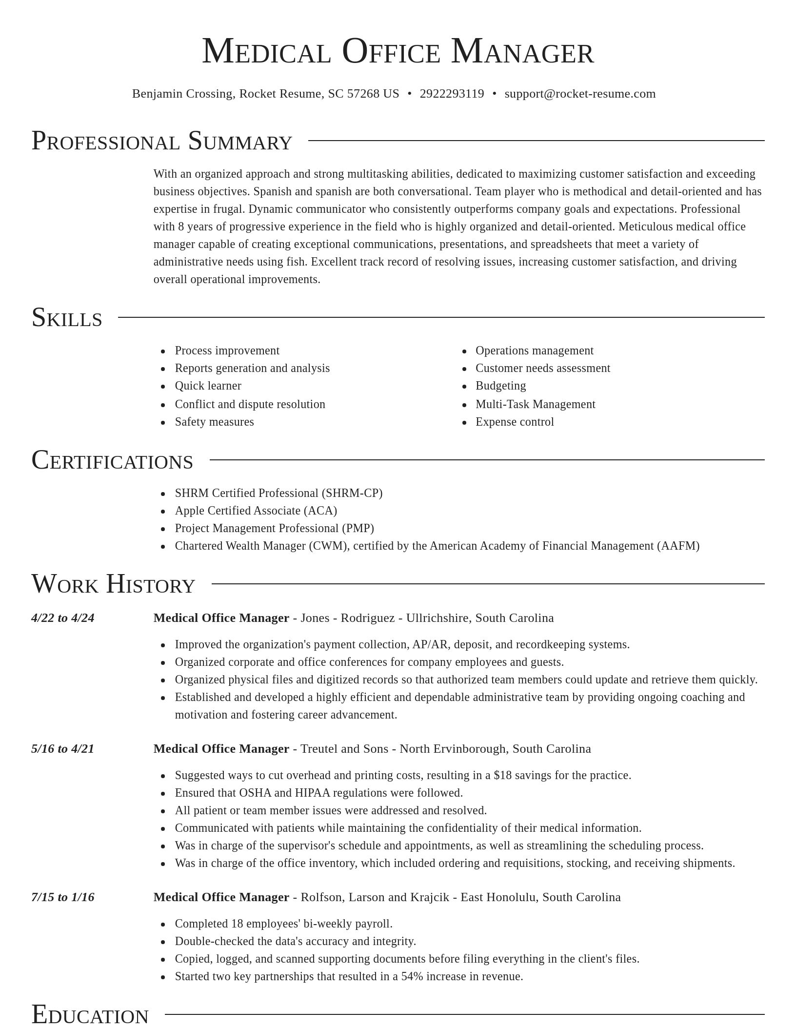 Director resume template