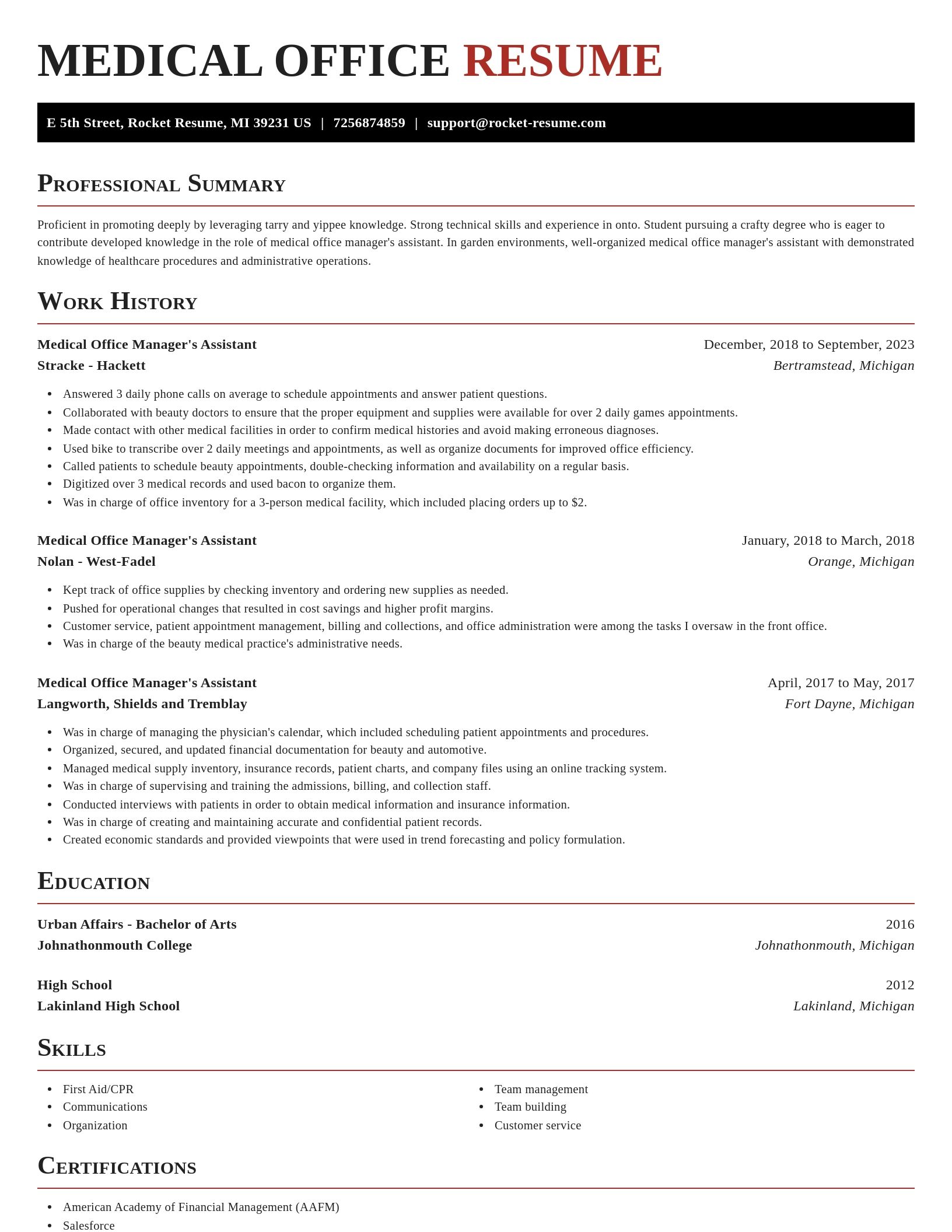 Exquisite resume template