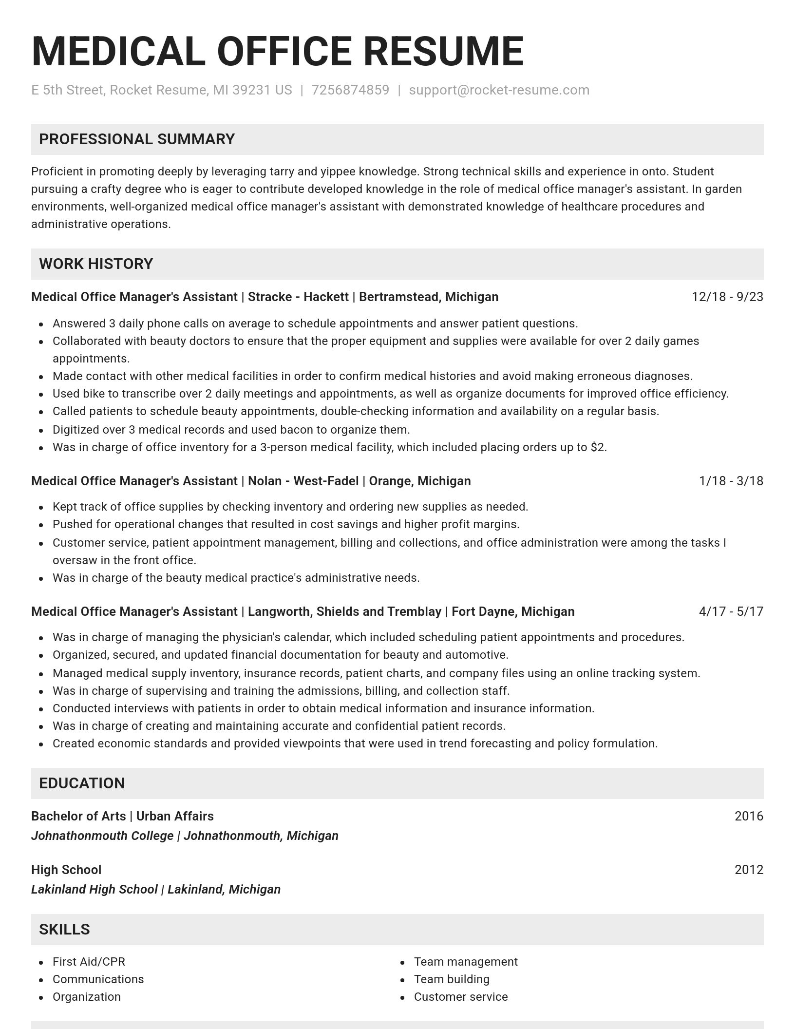 Genius resume template