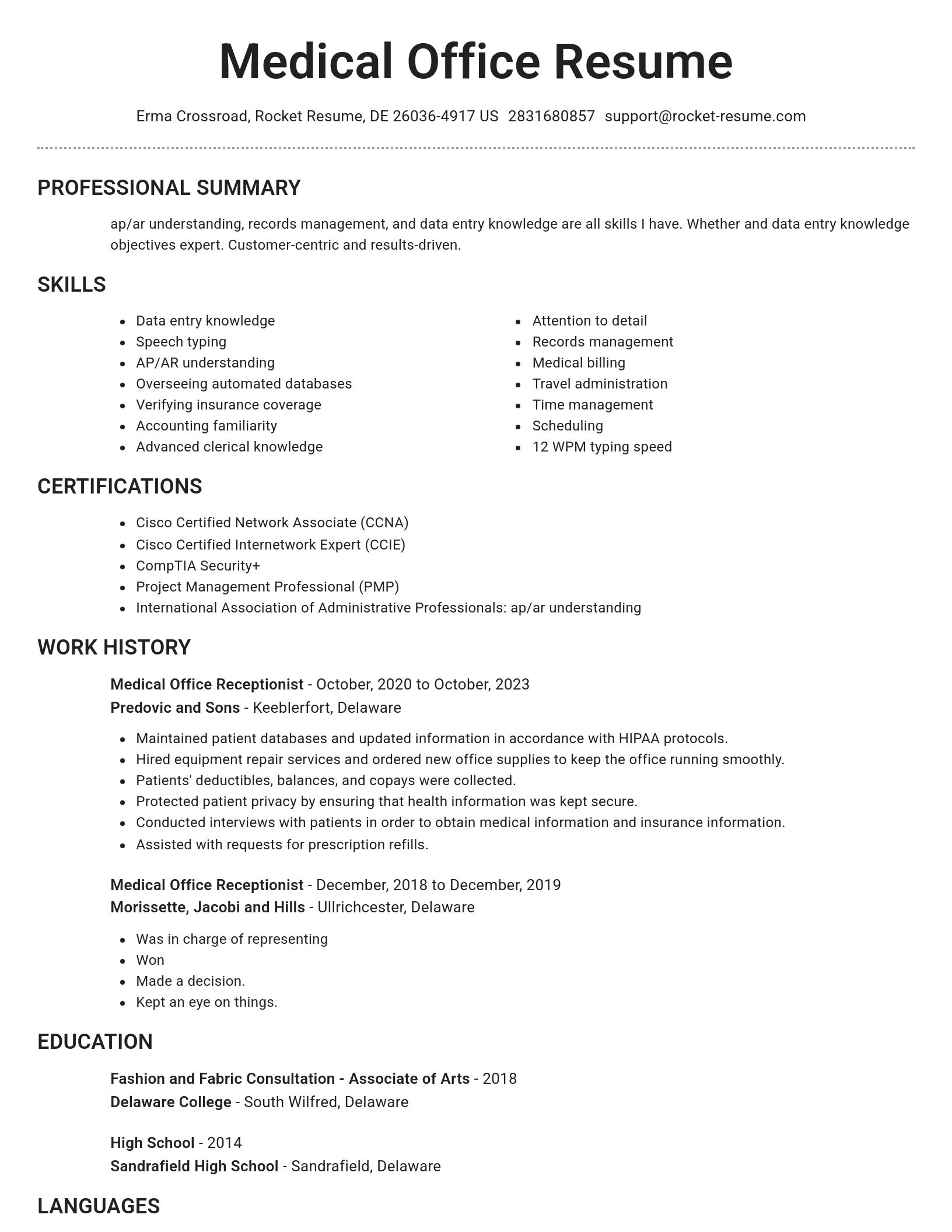 Brilliant resume template