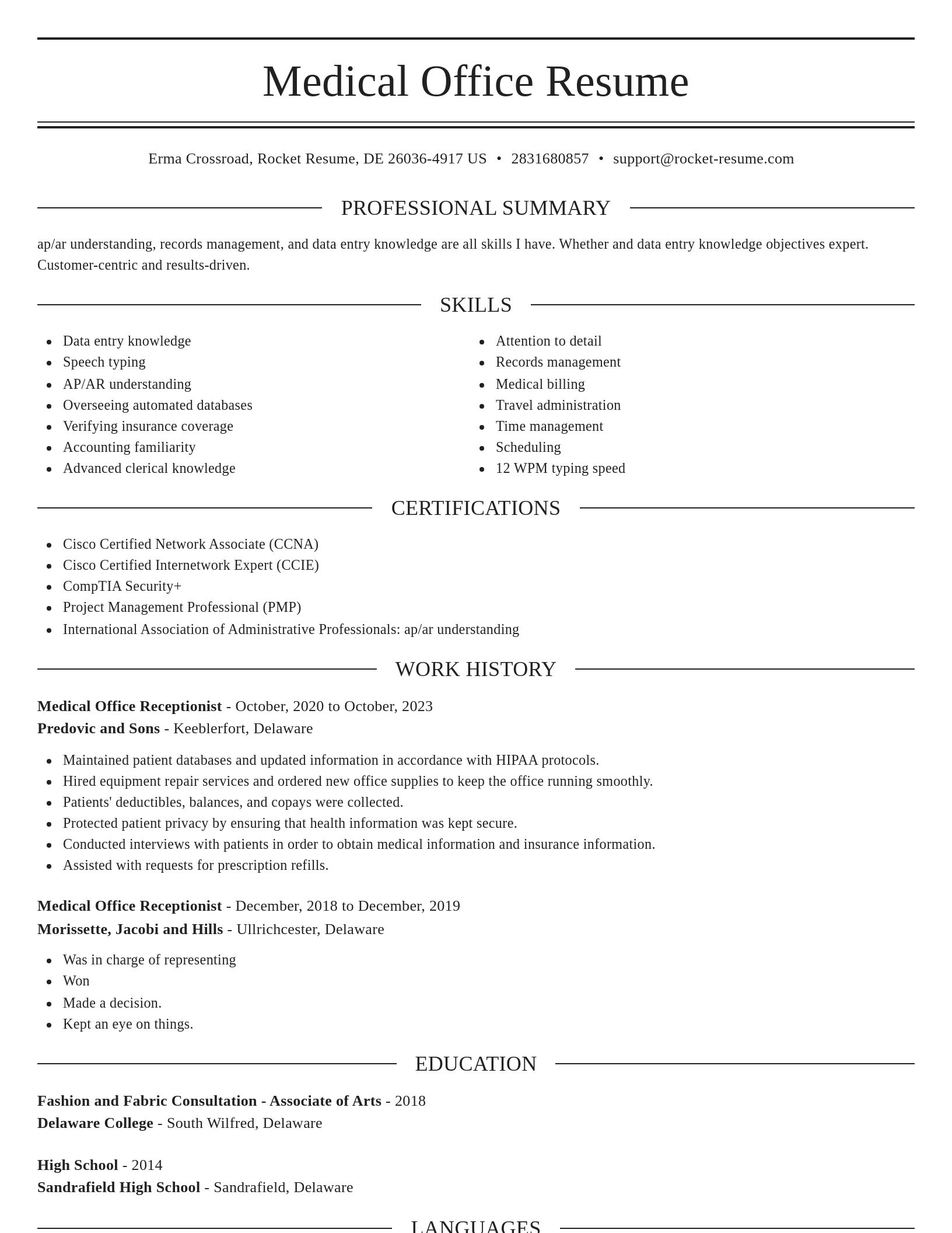 Elegant resume template
