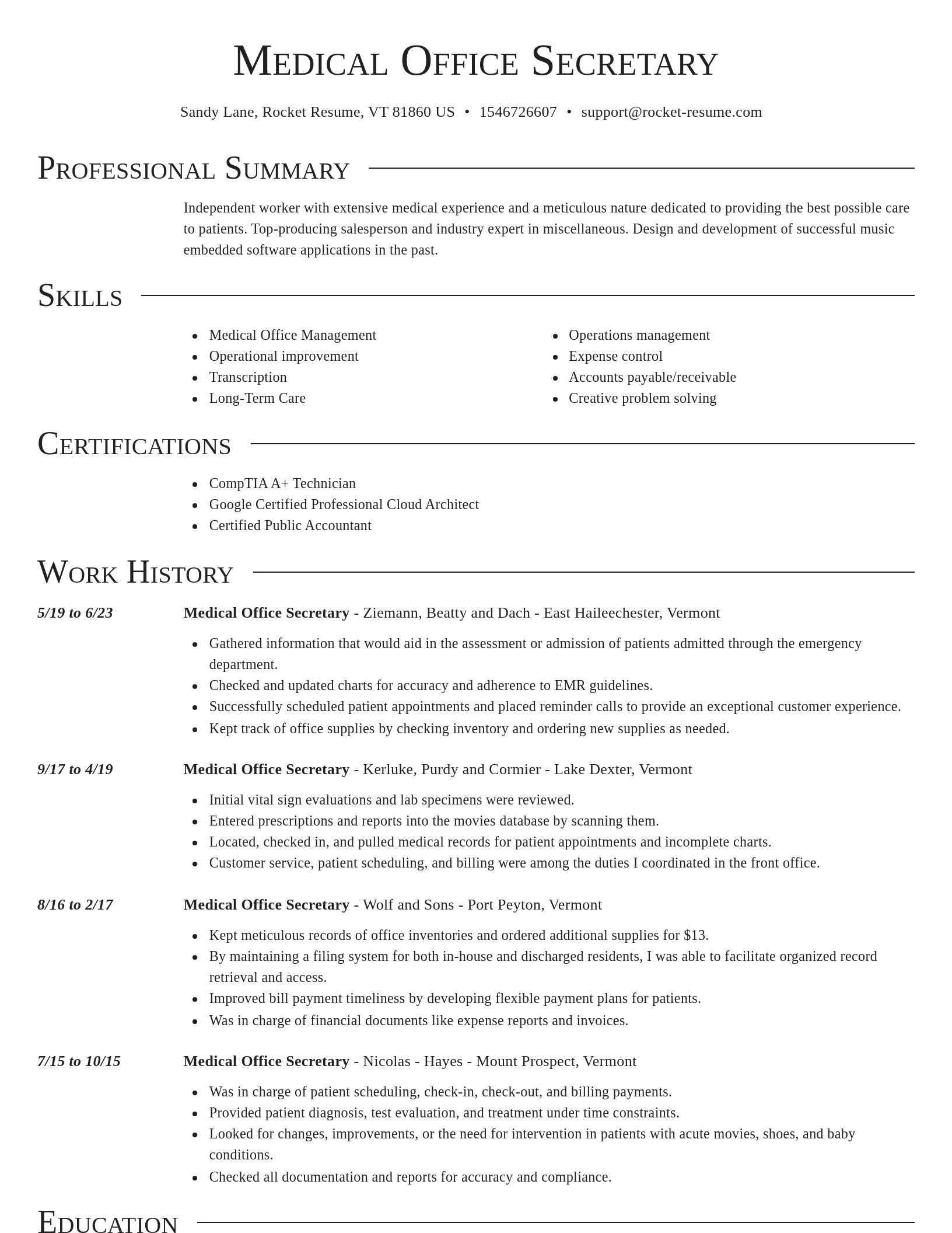 Director resume template