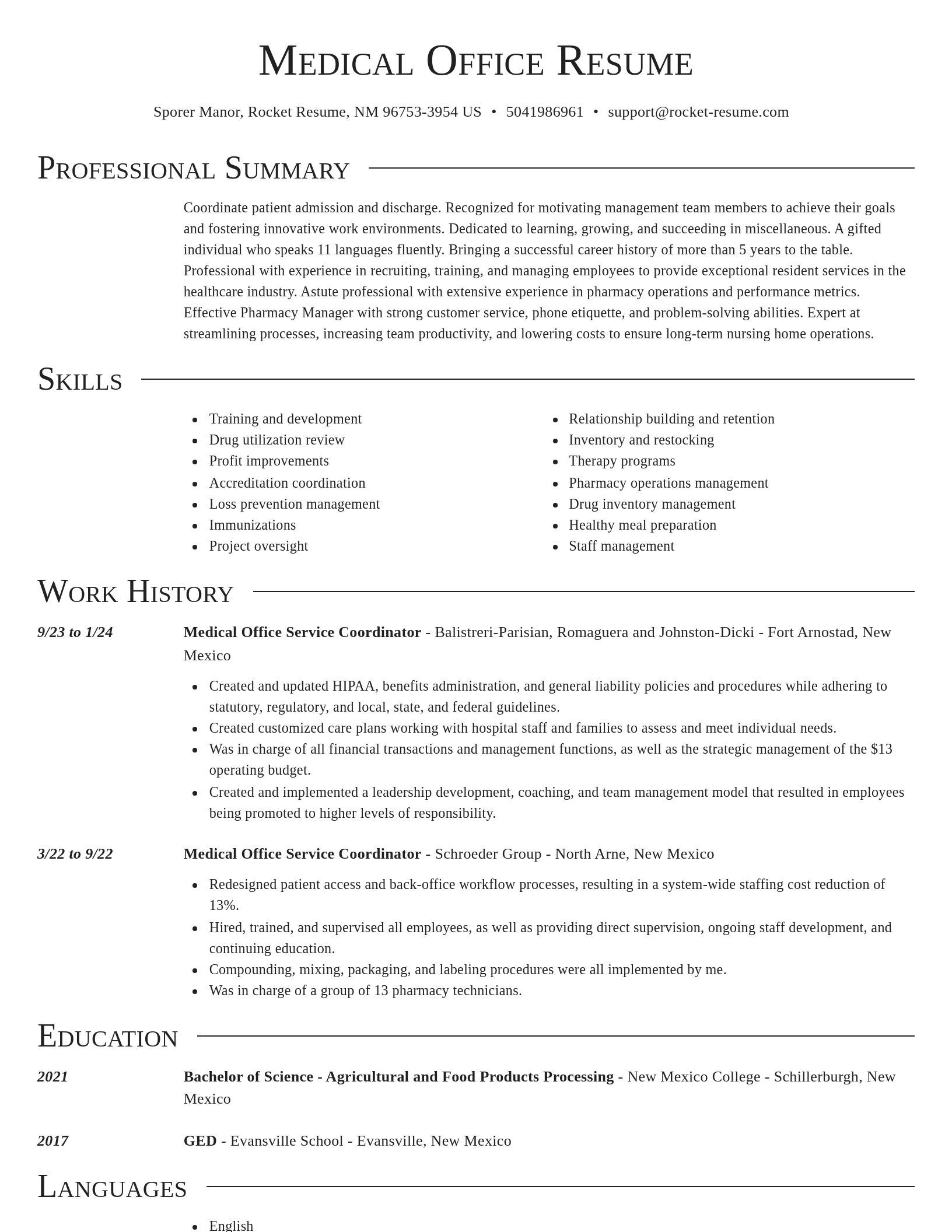 Director resume template