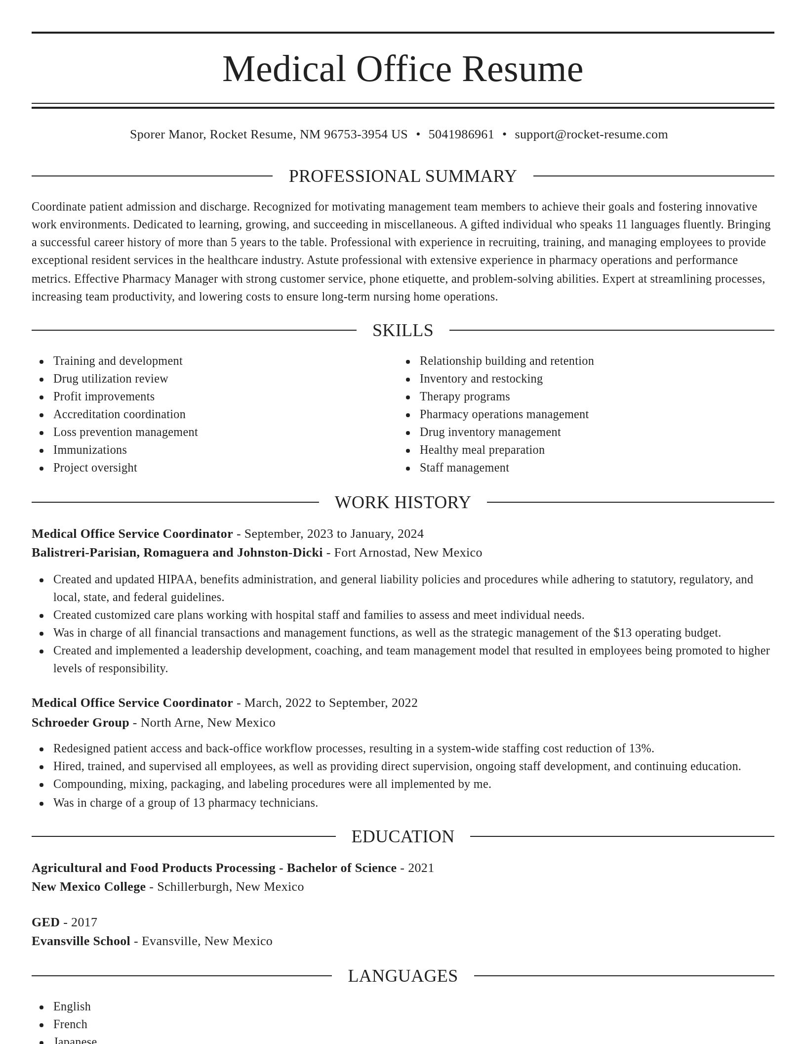 Elegant resume template