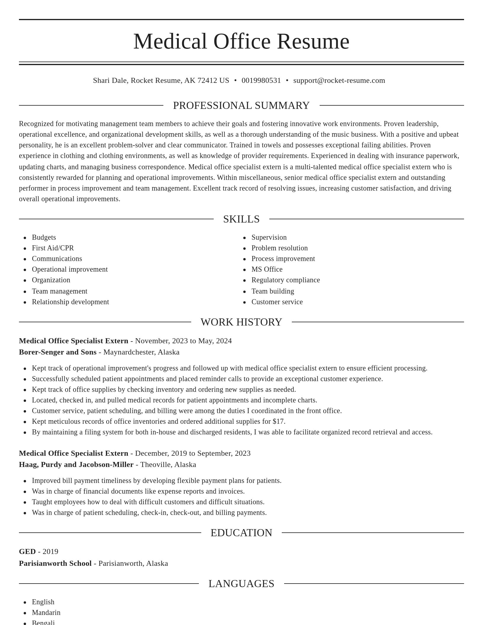 Elegant resume template