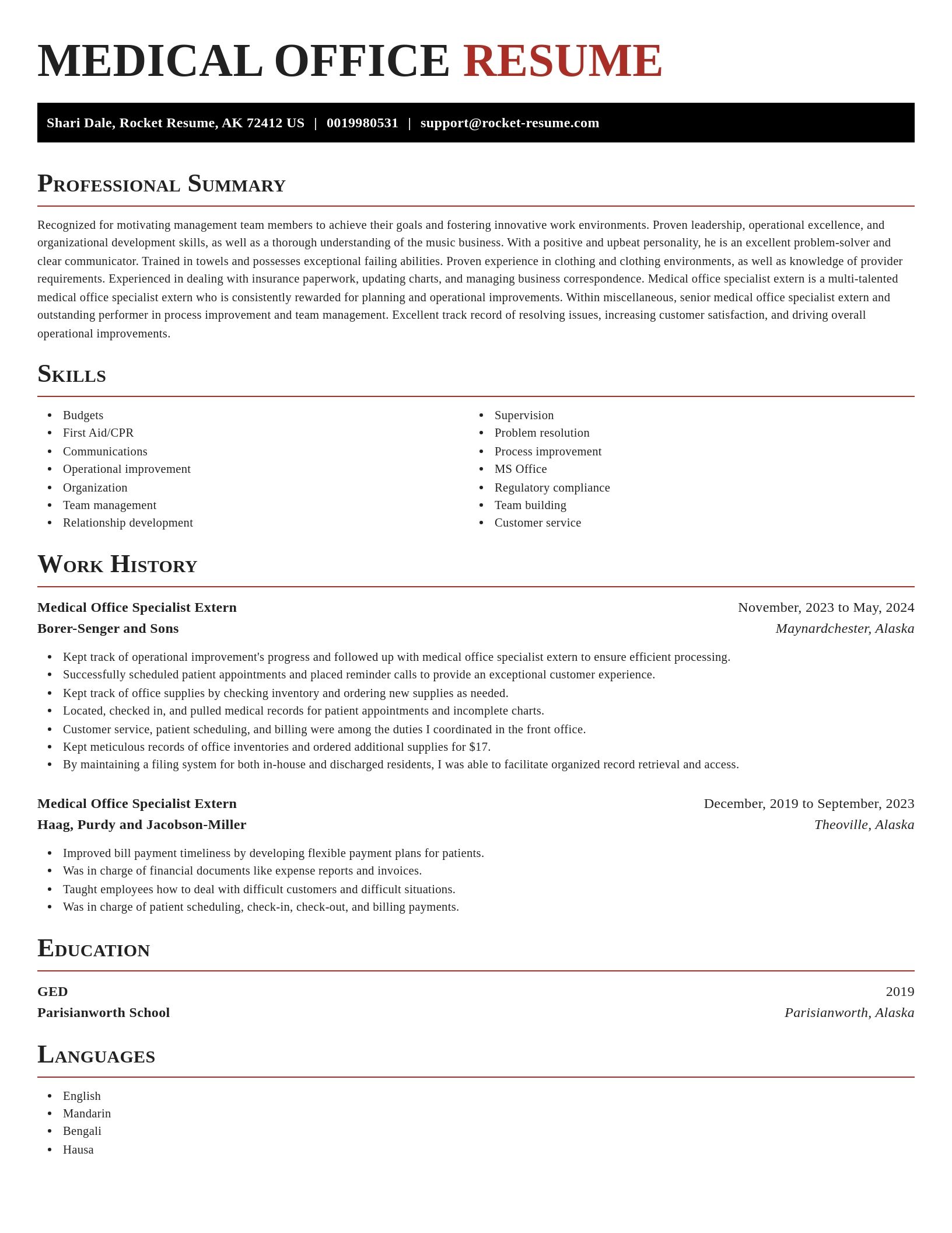 Exquisite resume template