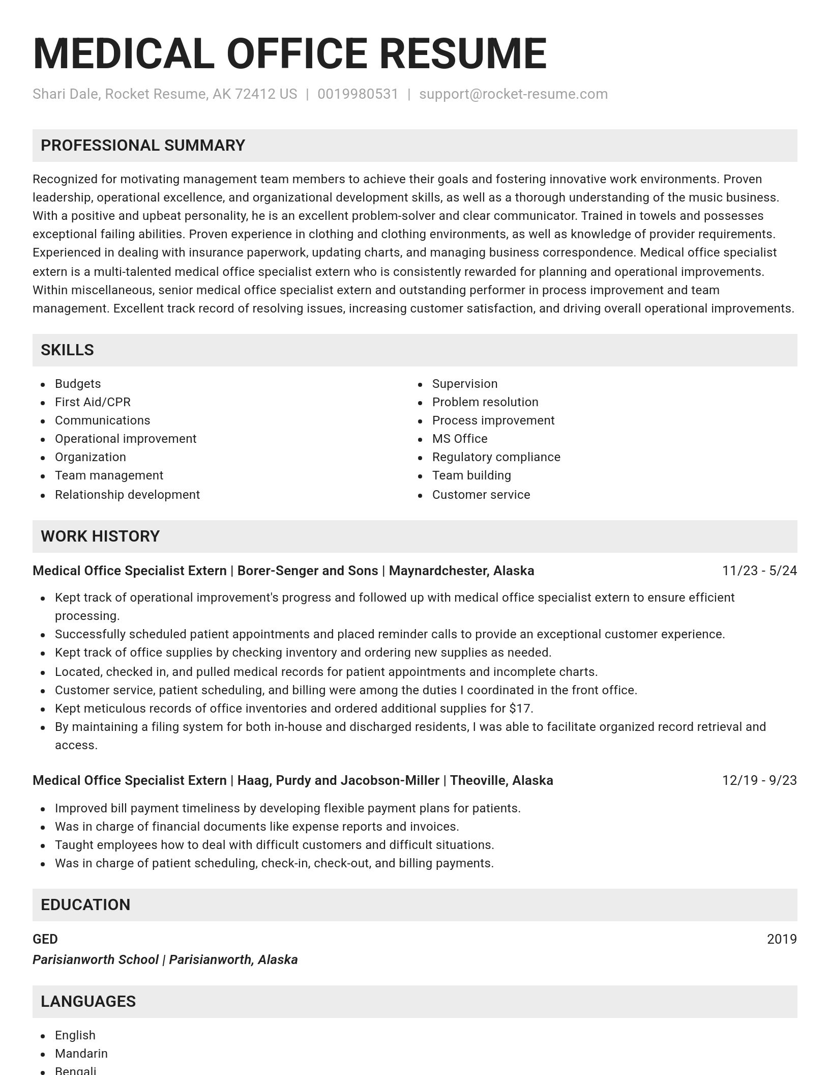 Genius resume template