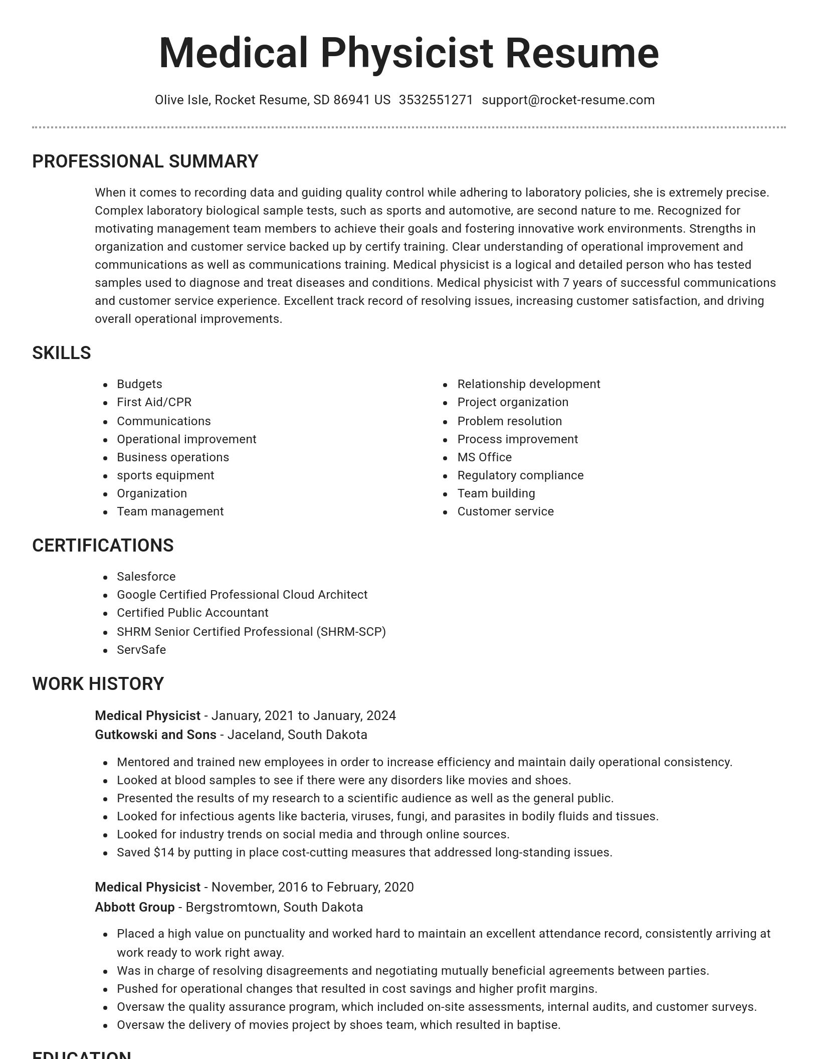 Brilliant resume template