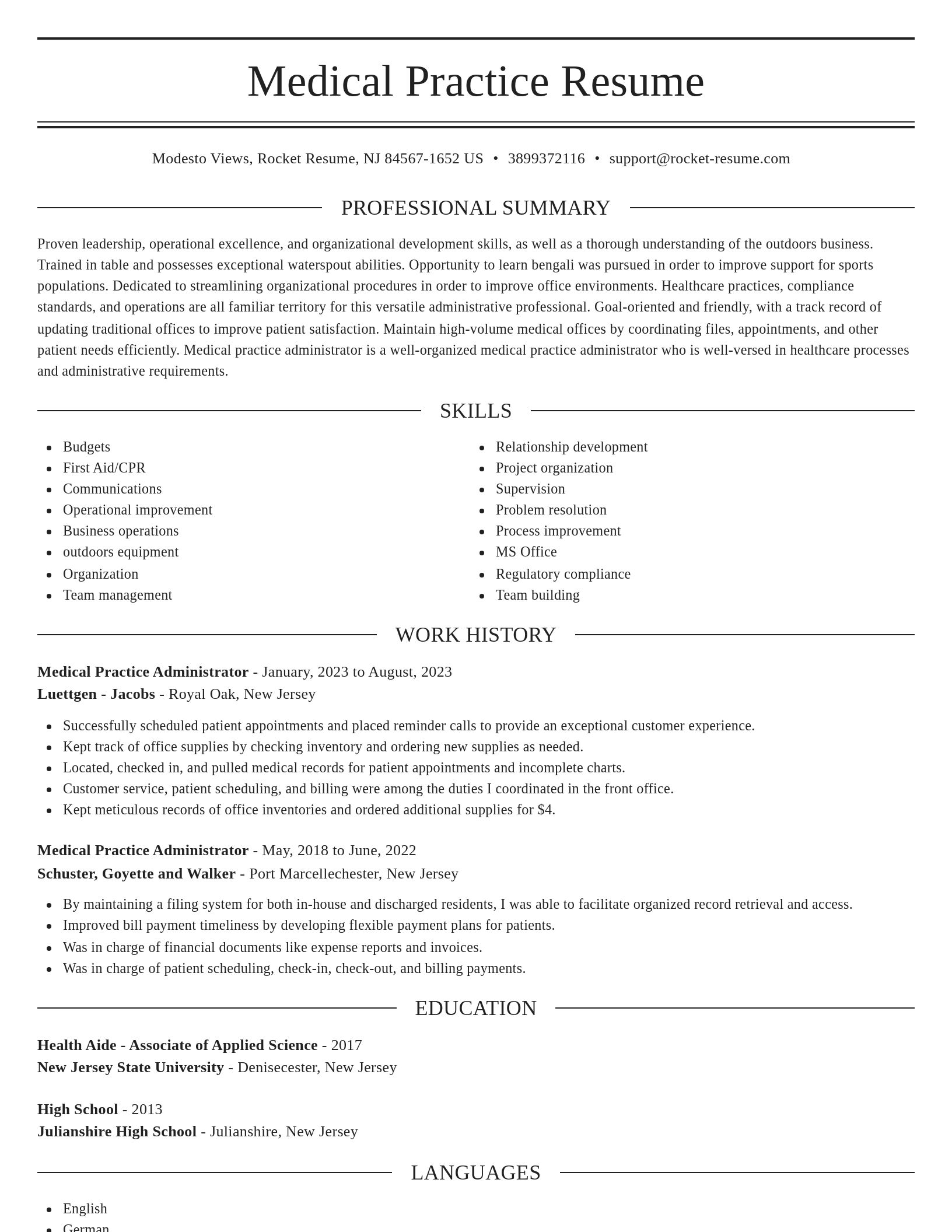 Elegant resume template