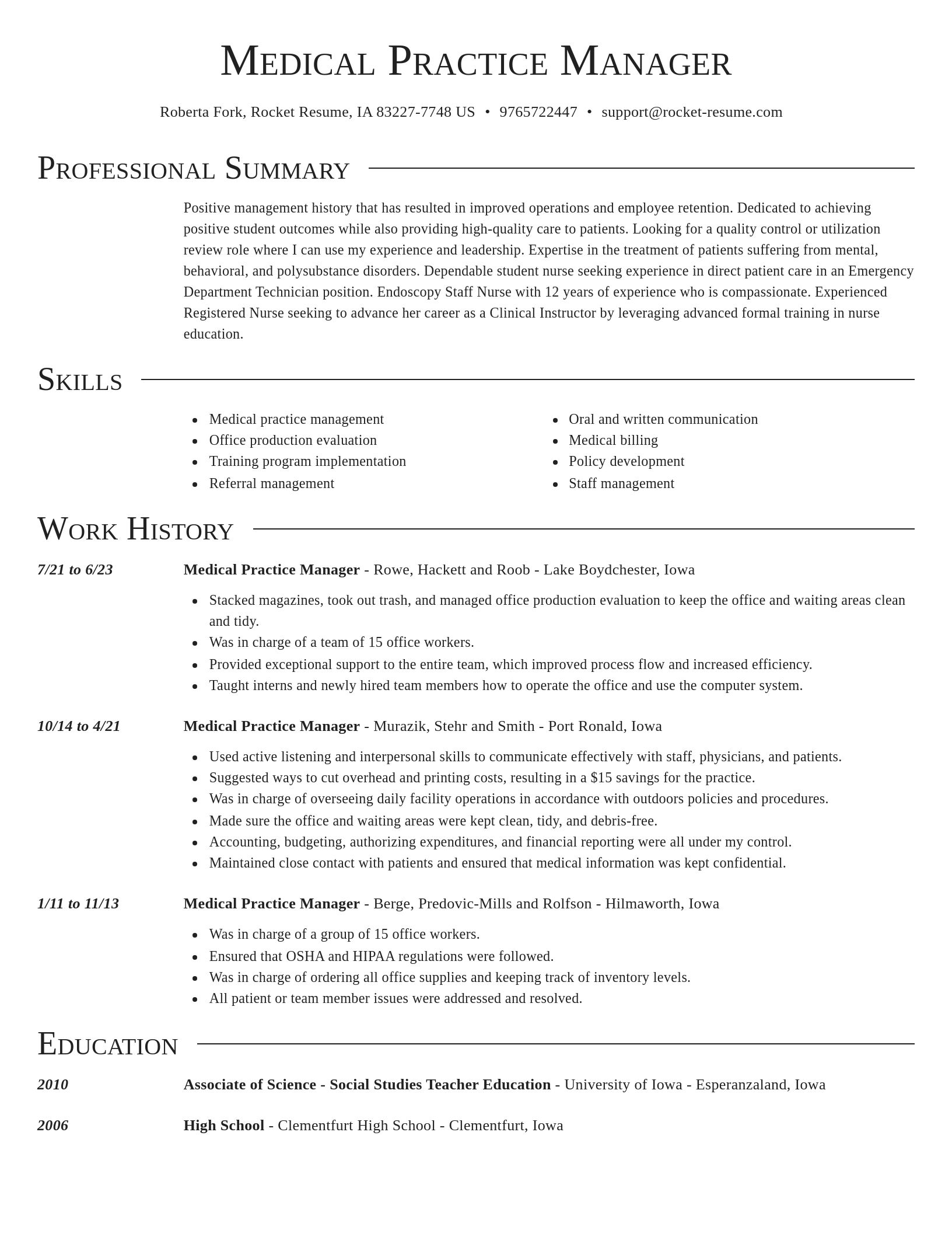 Director resume template