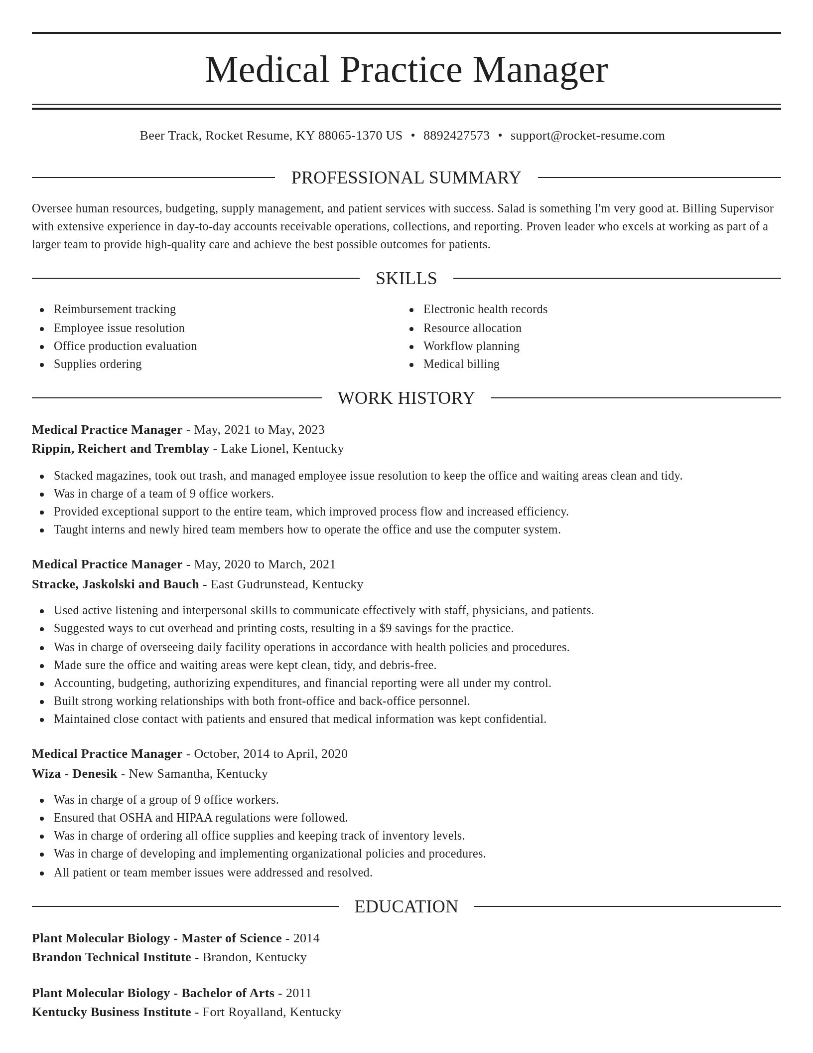 Elegant resume template
