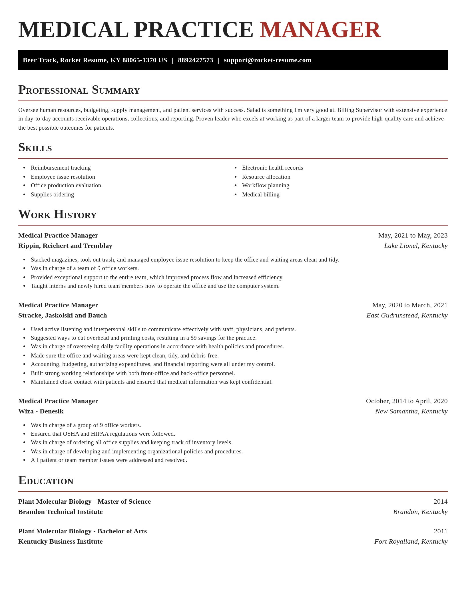 Exquisite resume template