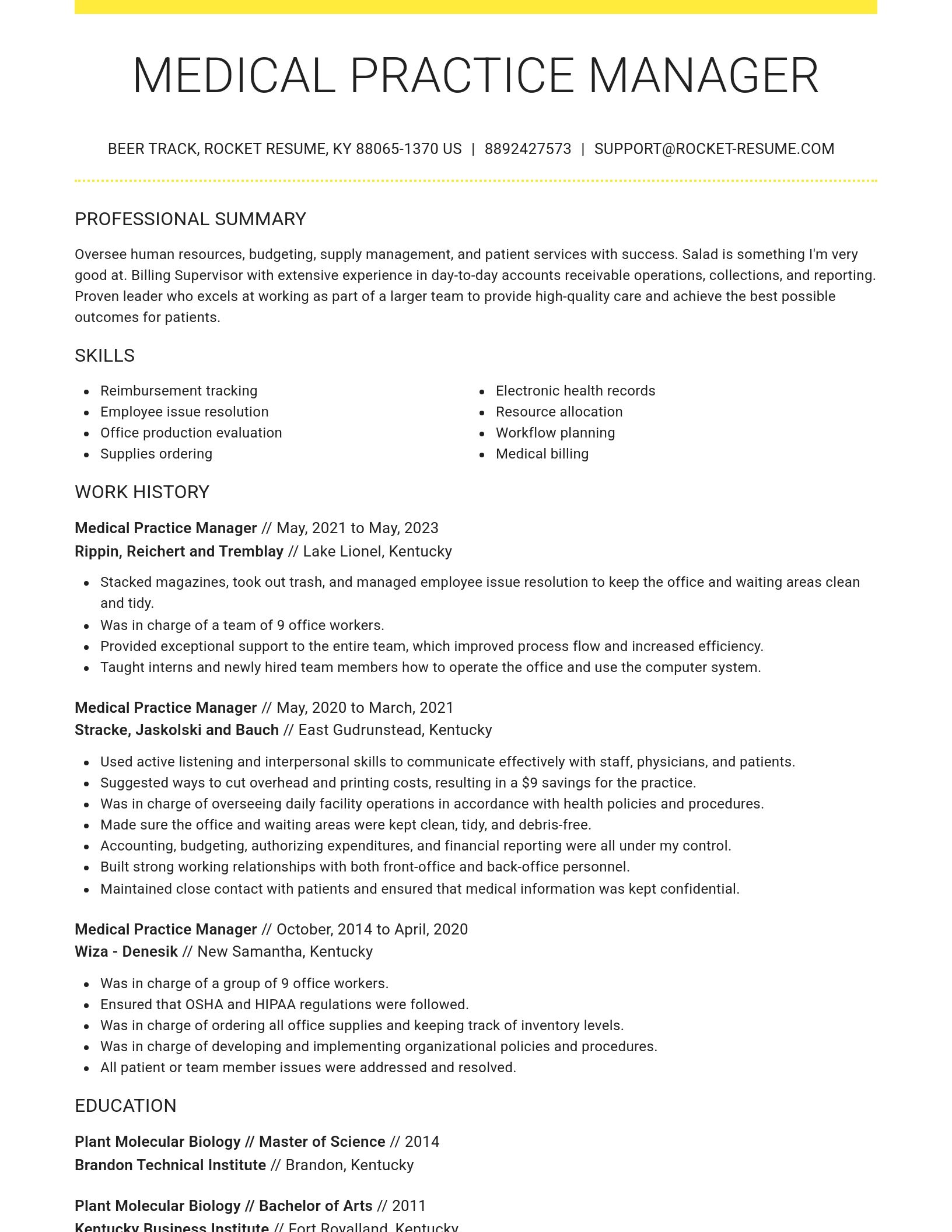 Grand resume template