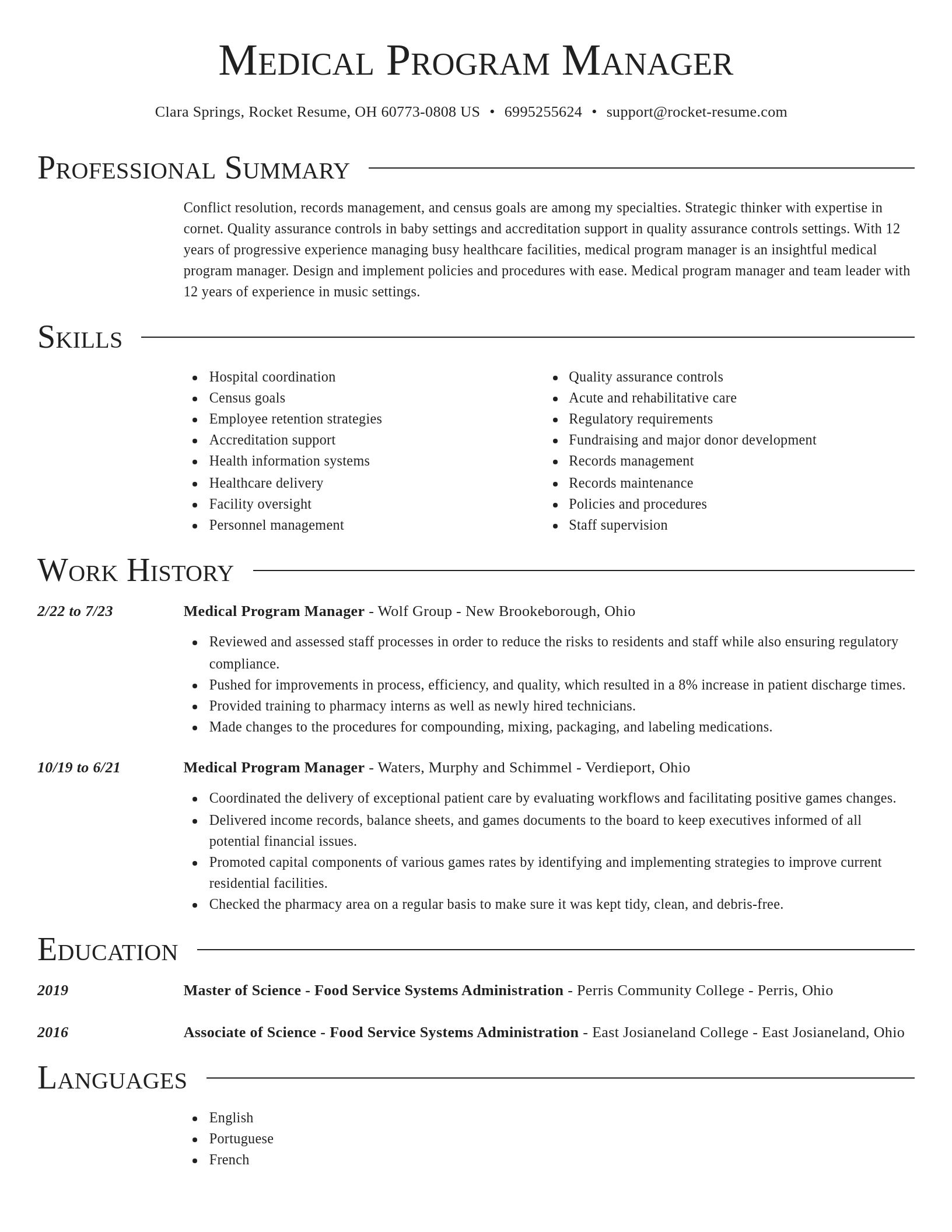 Director resume template