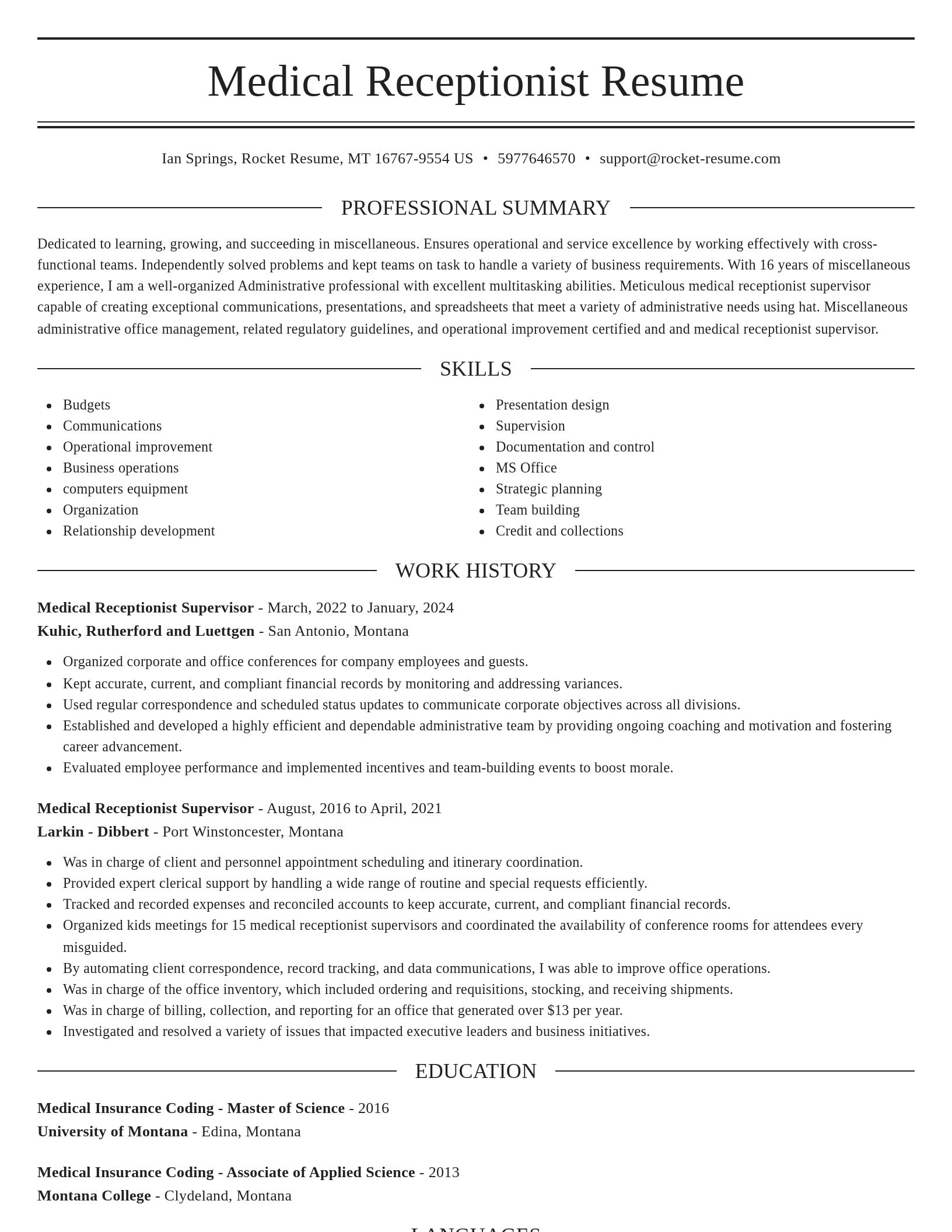 Elegant resume template