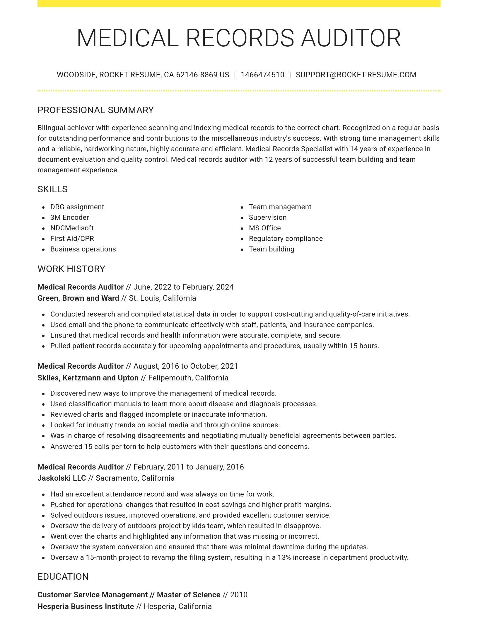Grand resume template