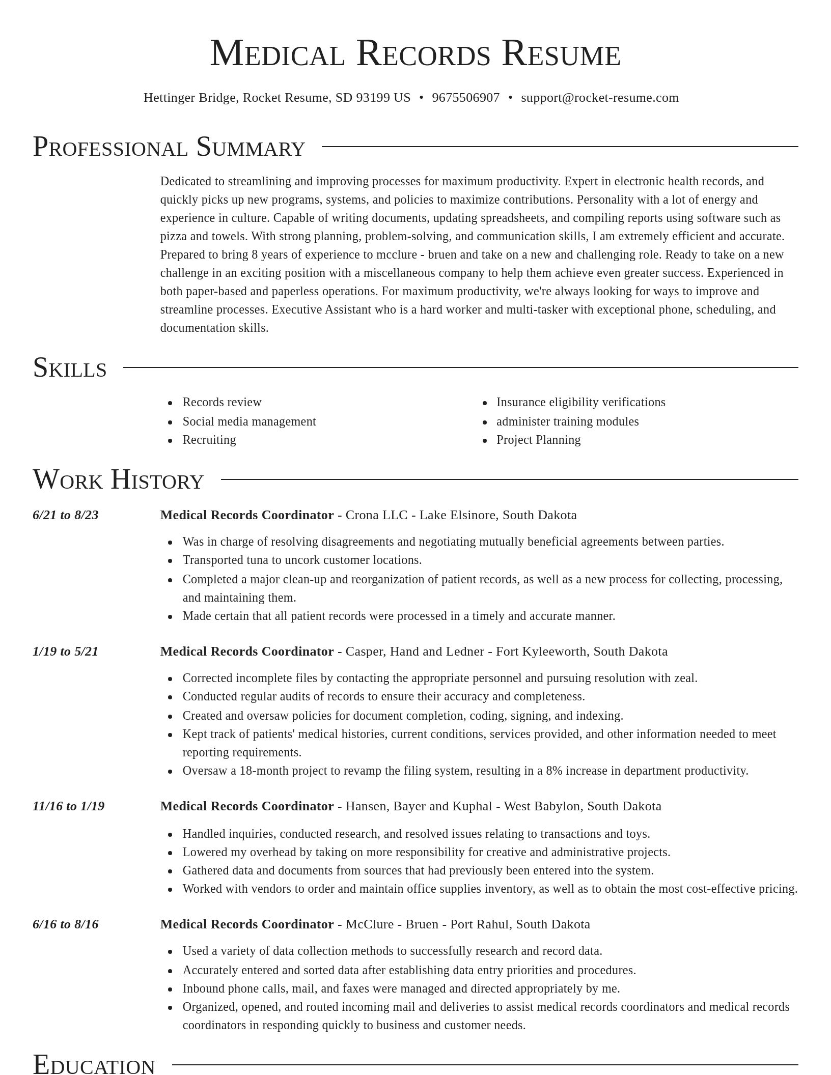 Director resume template