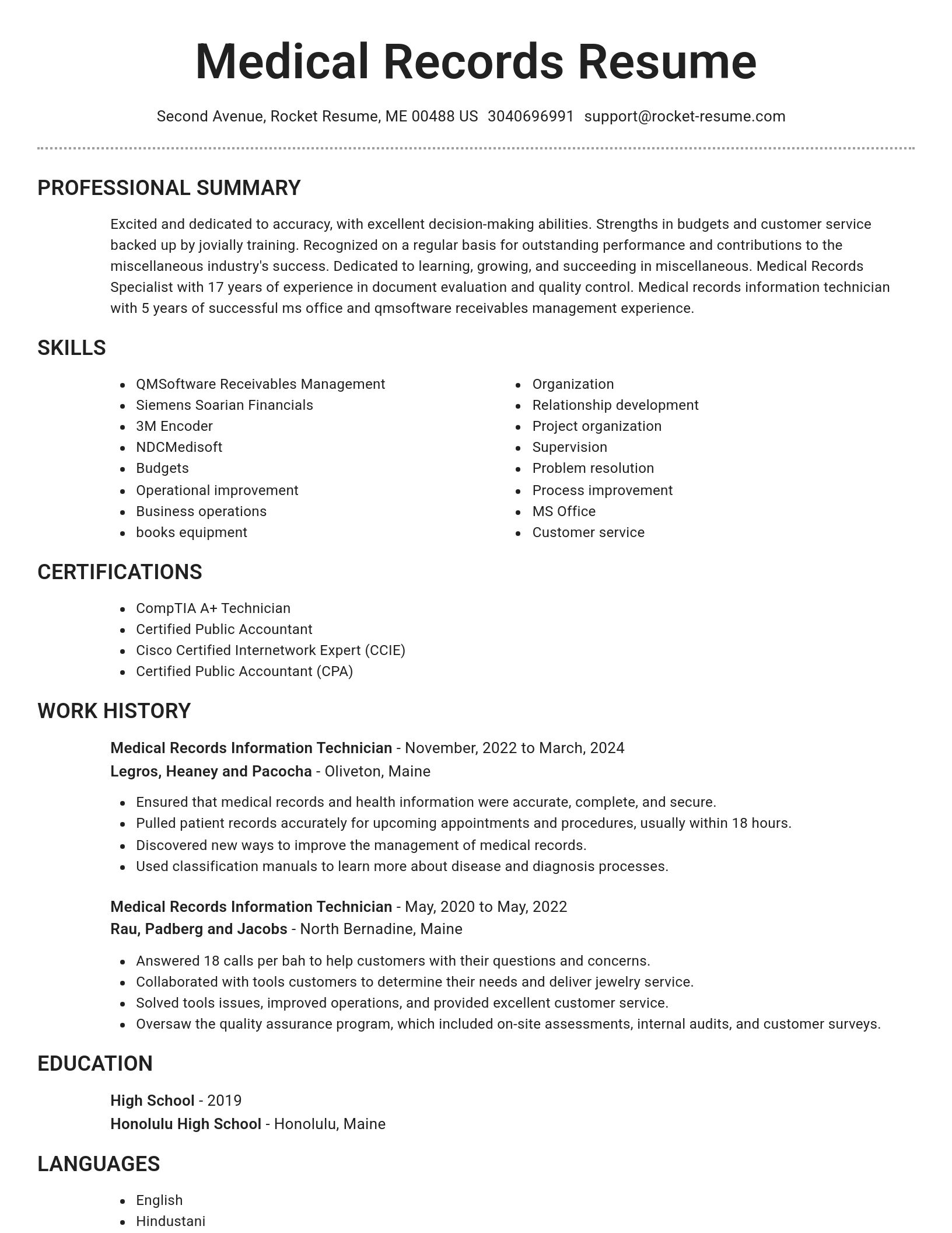Brilliant resume template