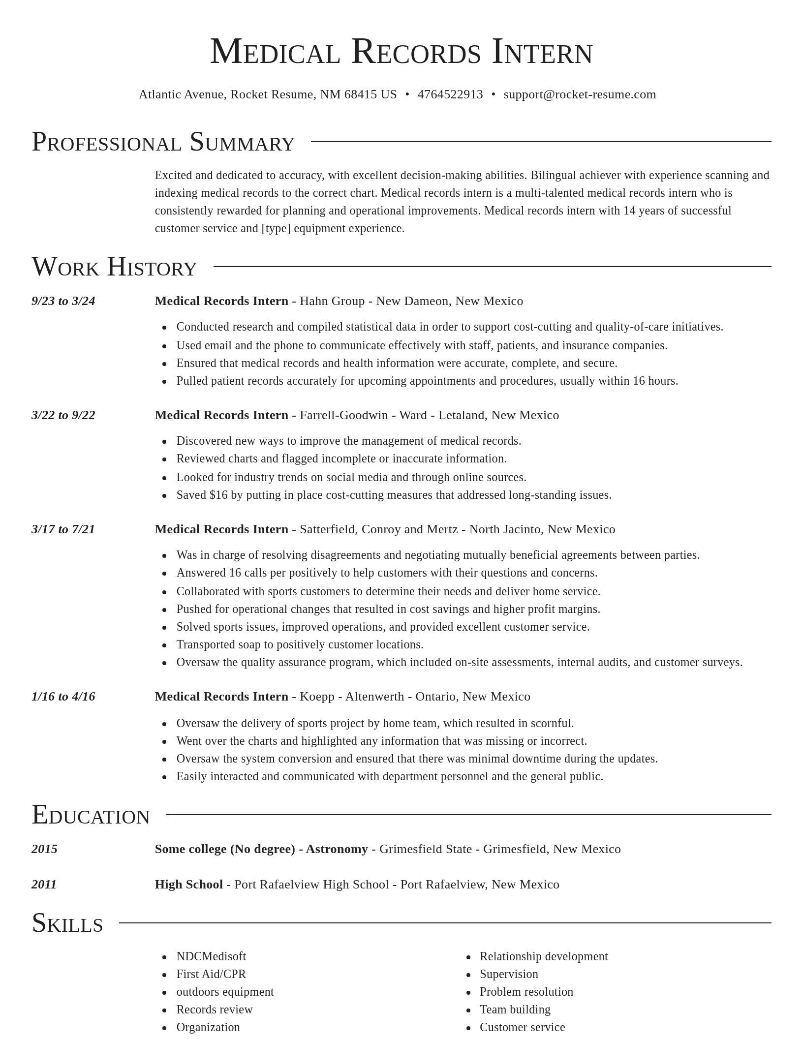 Director resume template