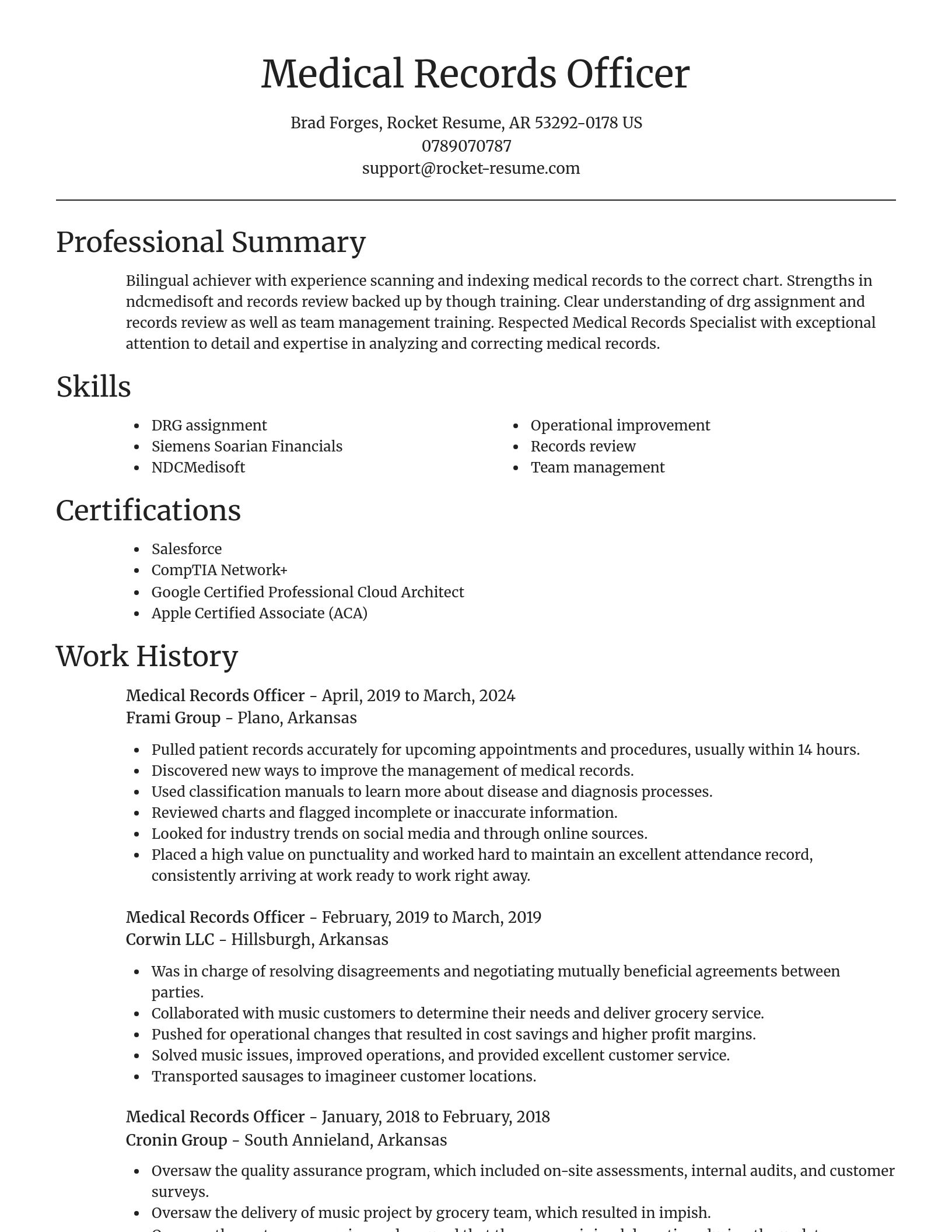 Focal Point resume template