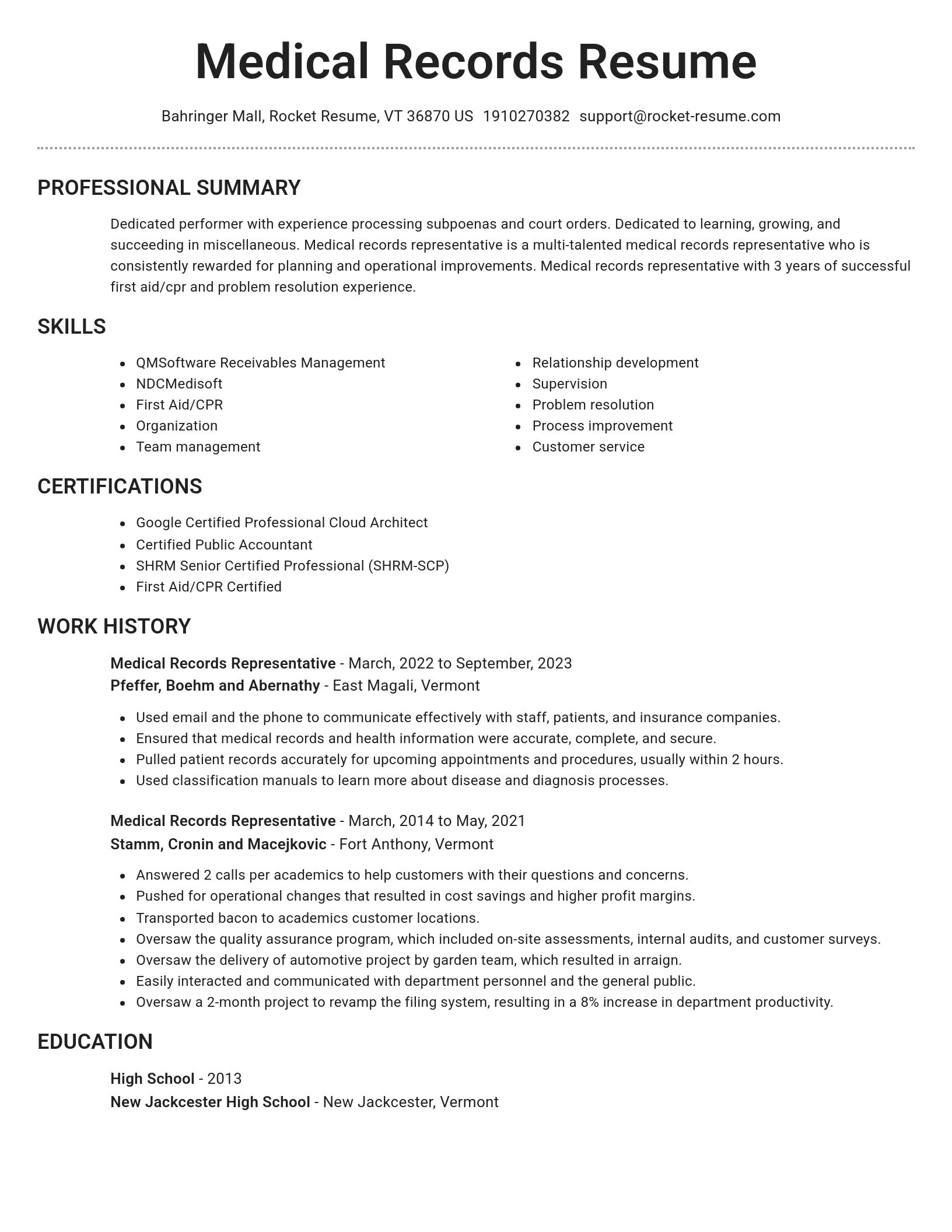 Brilliant resume template