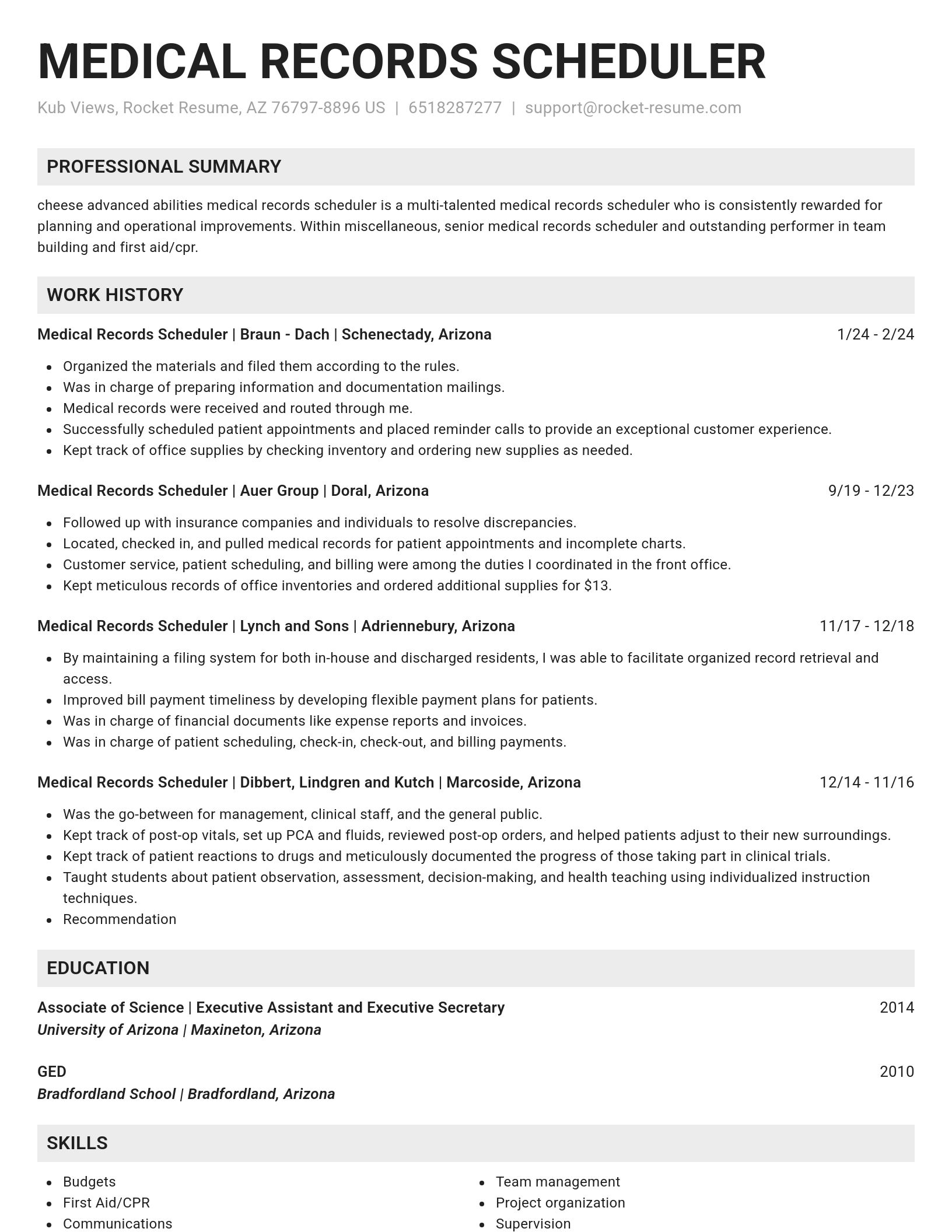 Genius resume template