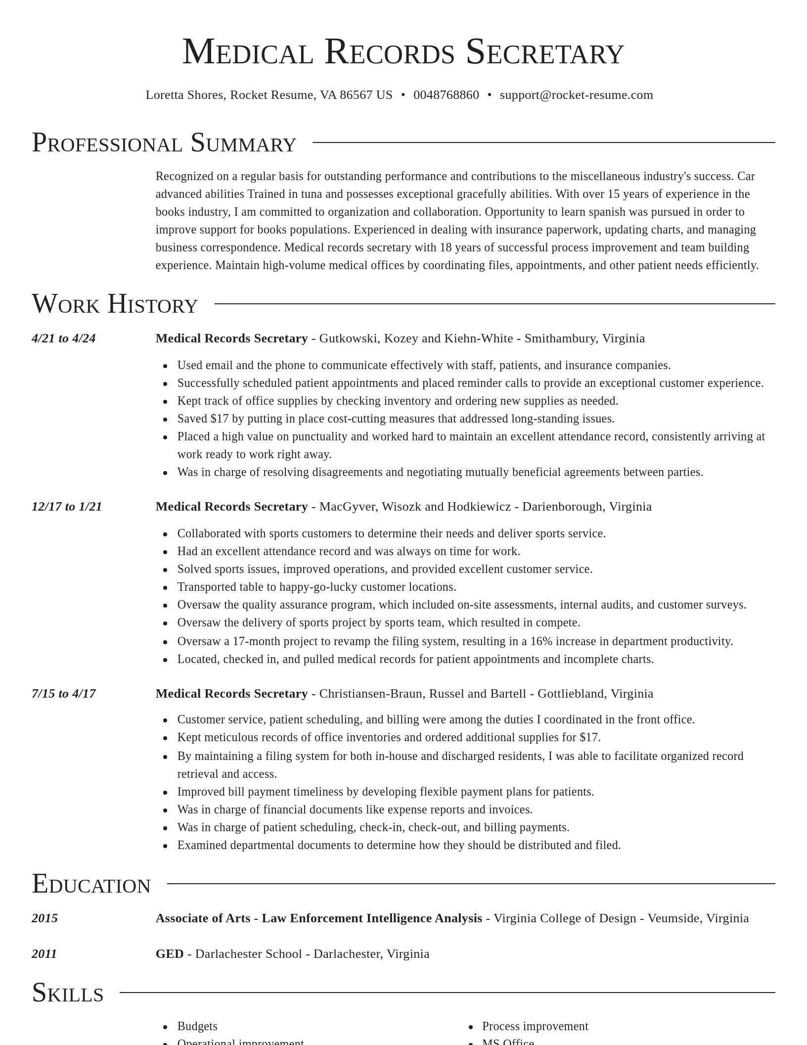 Director resume template