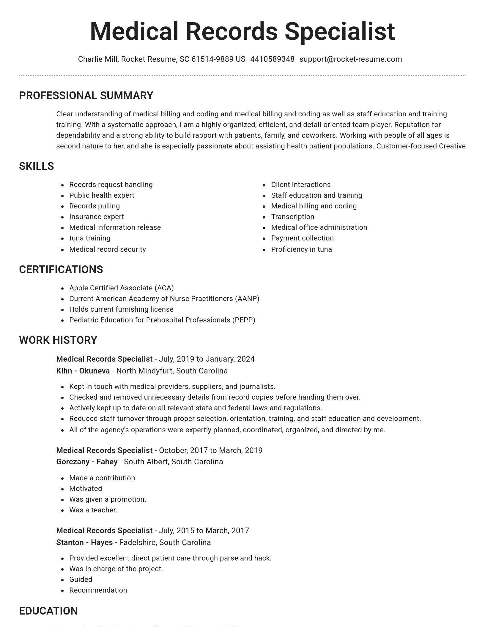 Brilliant resume template
