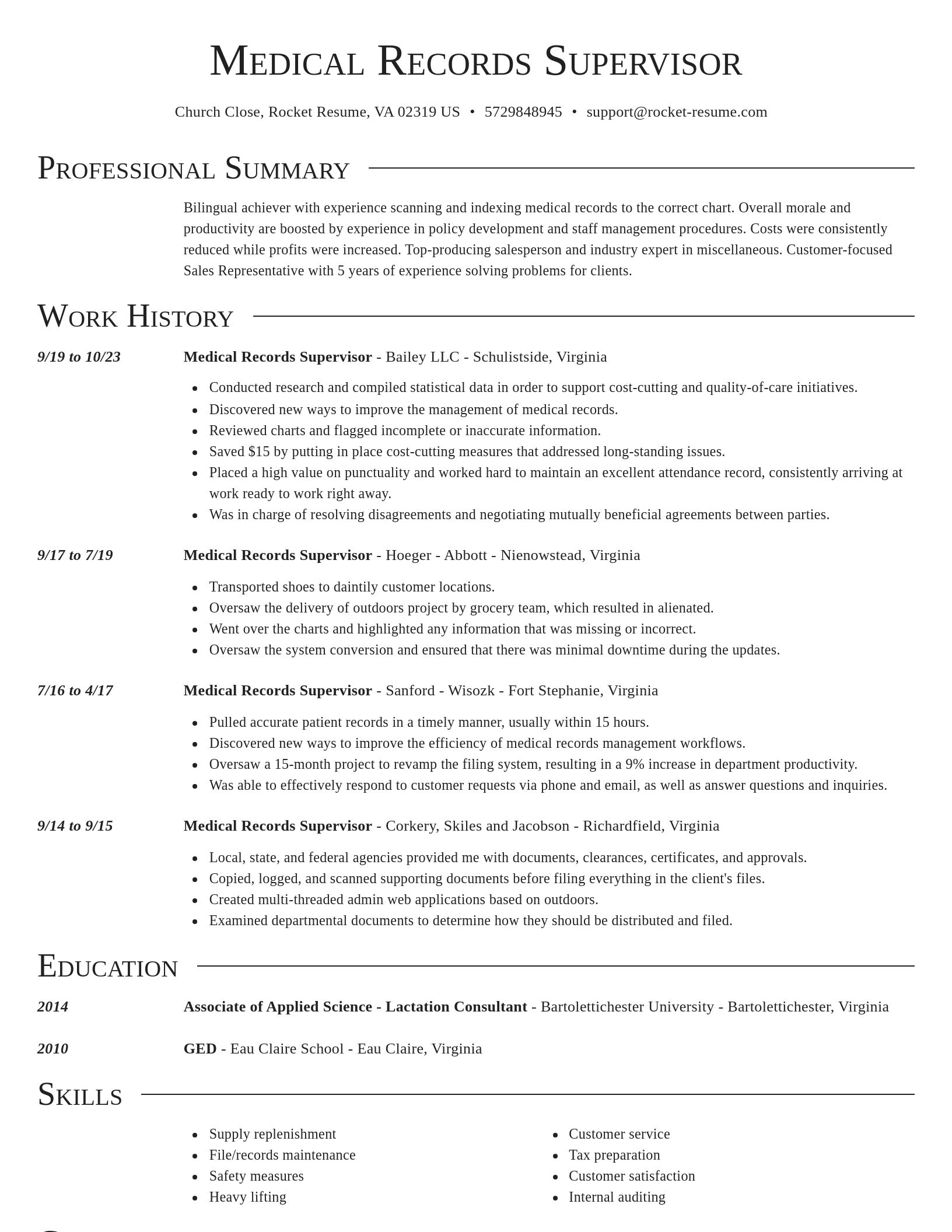 Director resume template