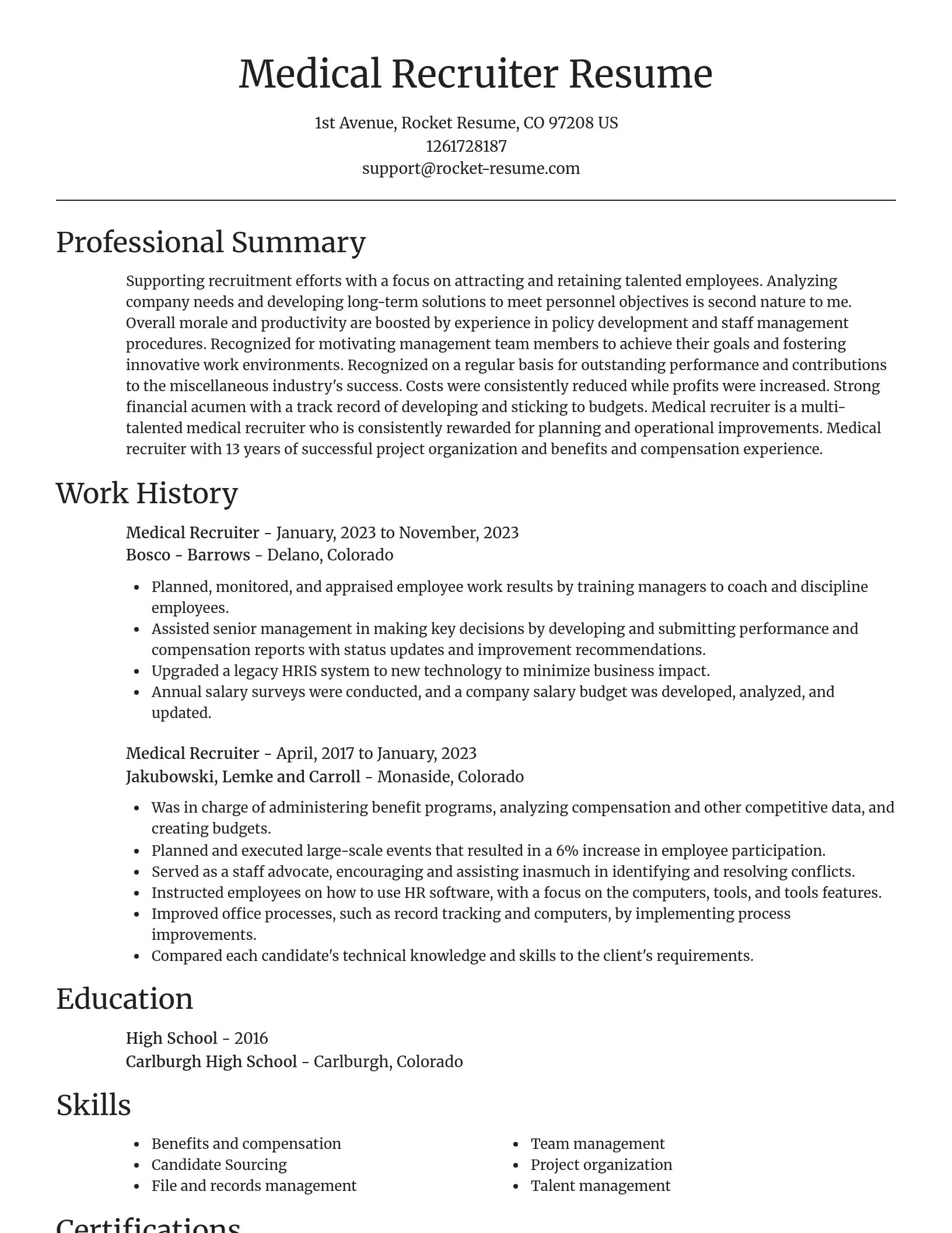 Focal Point resume template
