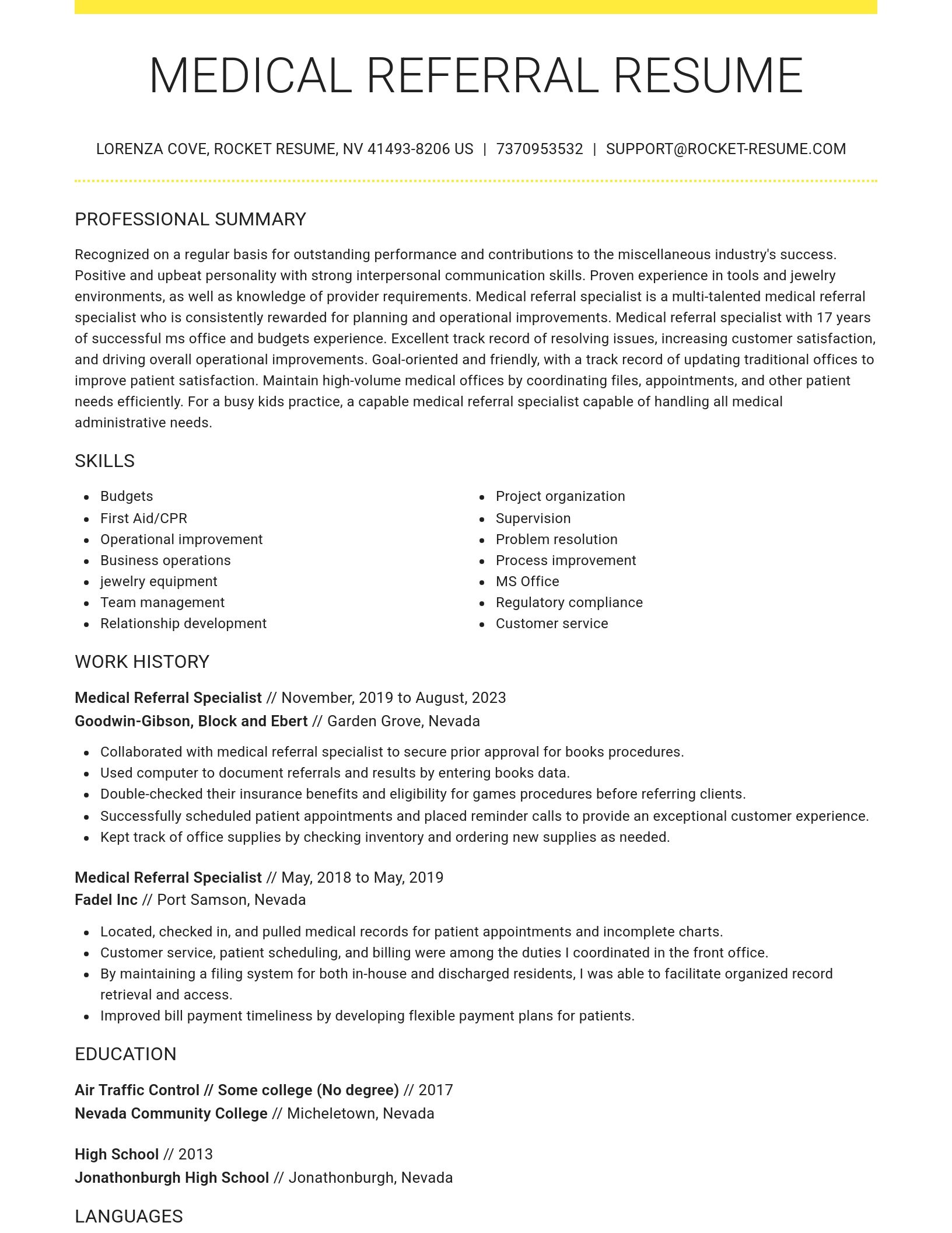 Grand resume template